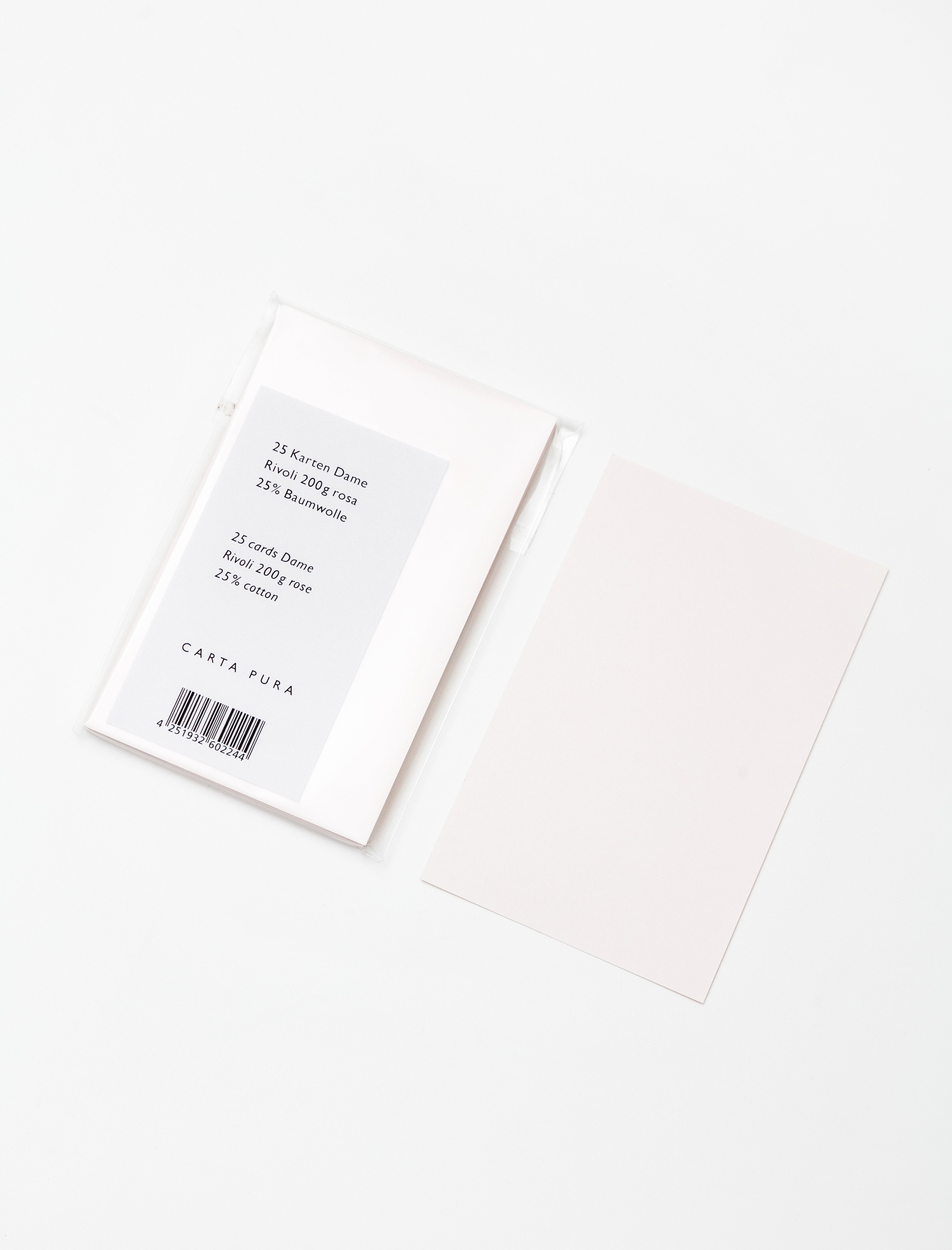 Carta Pura Rivoli Dame Folded Cards Rosa