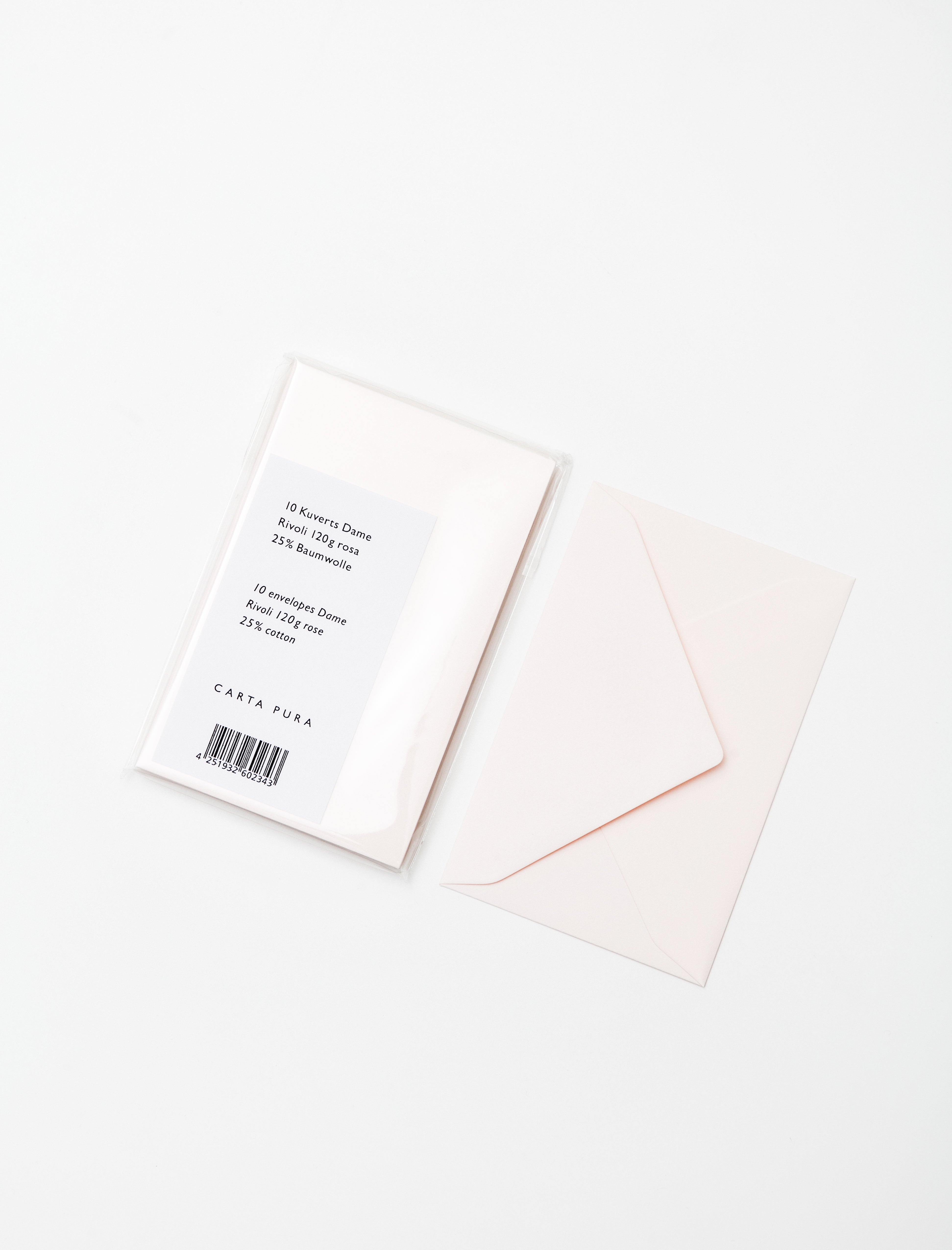 Carta Pura Rivoli Dame Envelopes Rosa