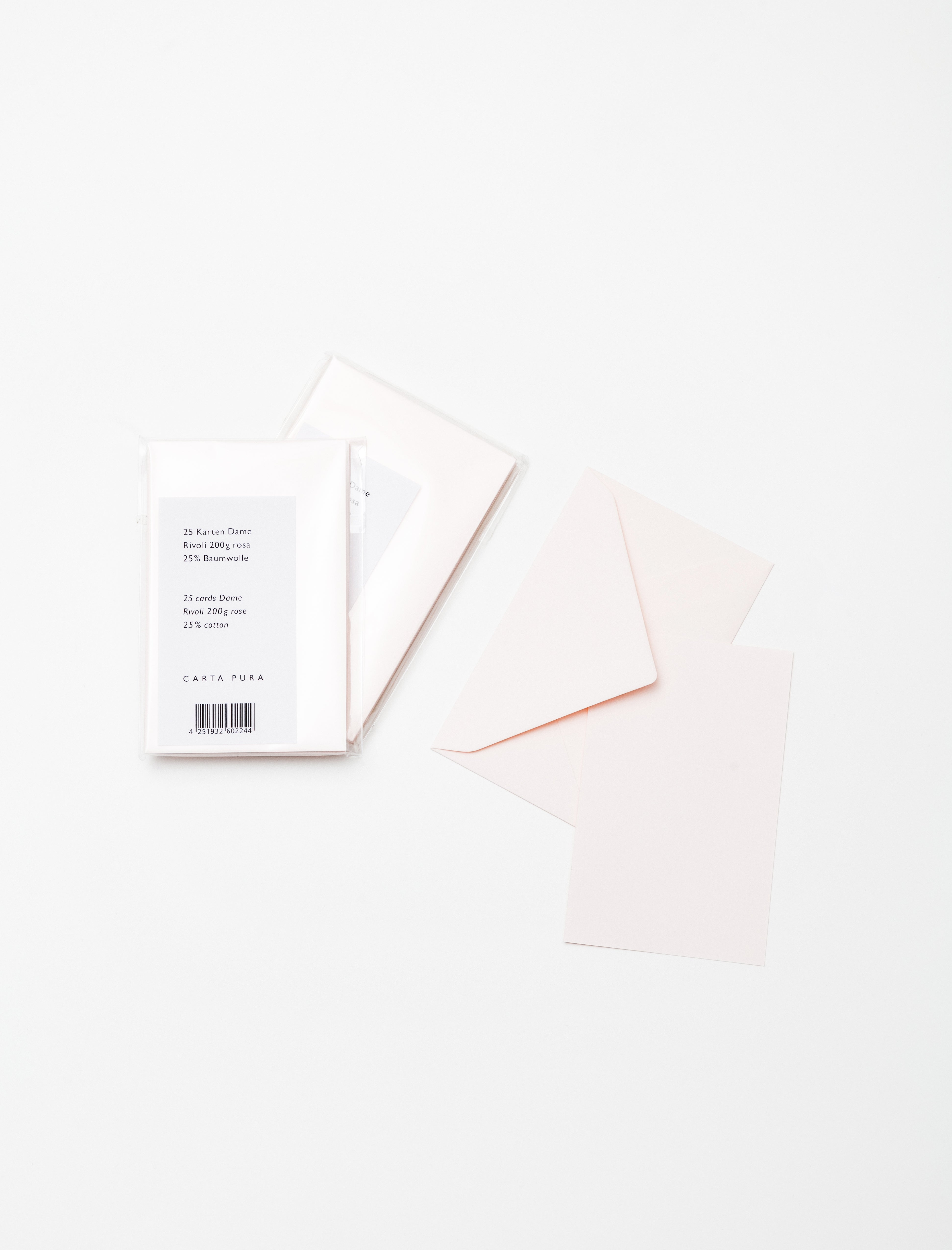 Carta Pura Rivoli Dame Folded Cards Rosa