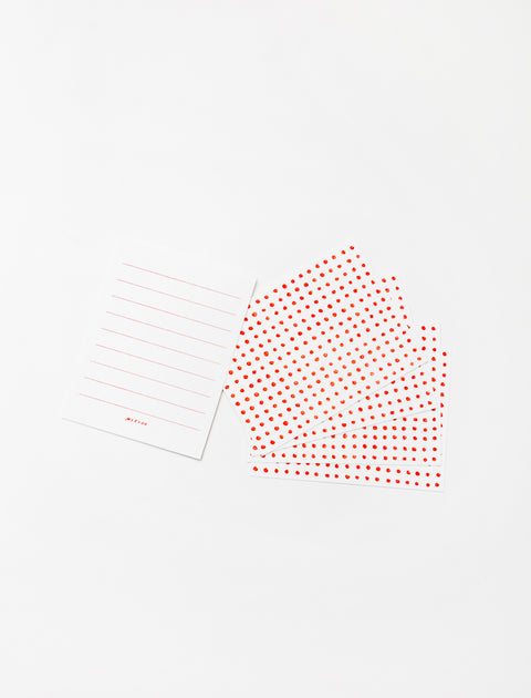 Classiky Mitsou Letterpress Cards Dot/Red