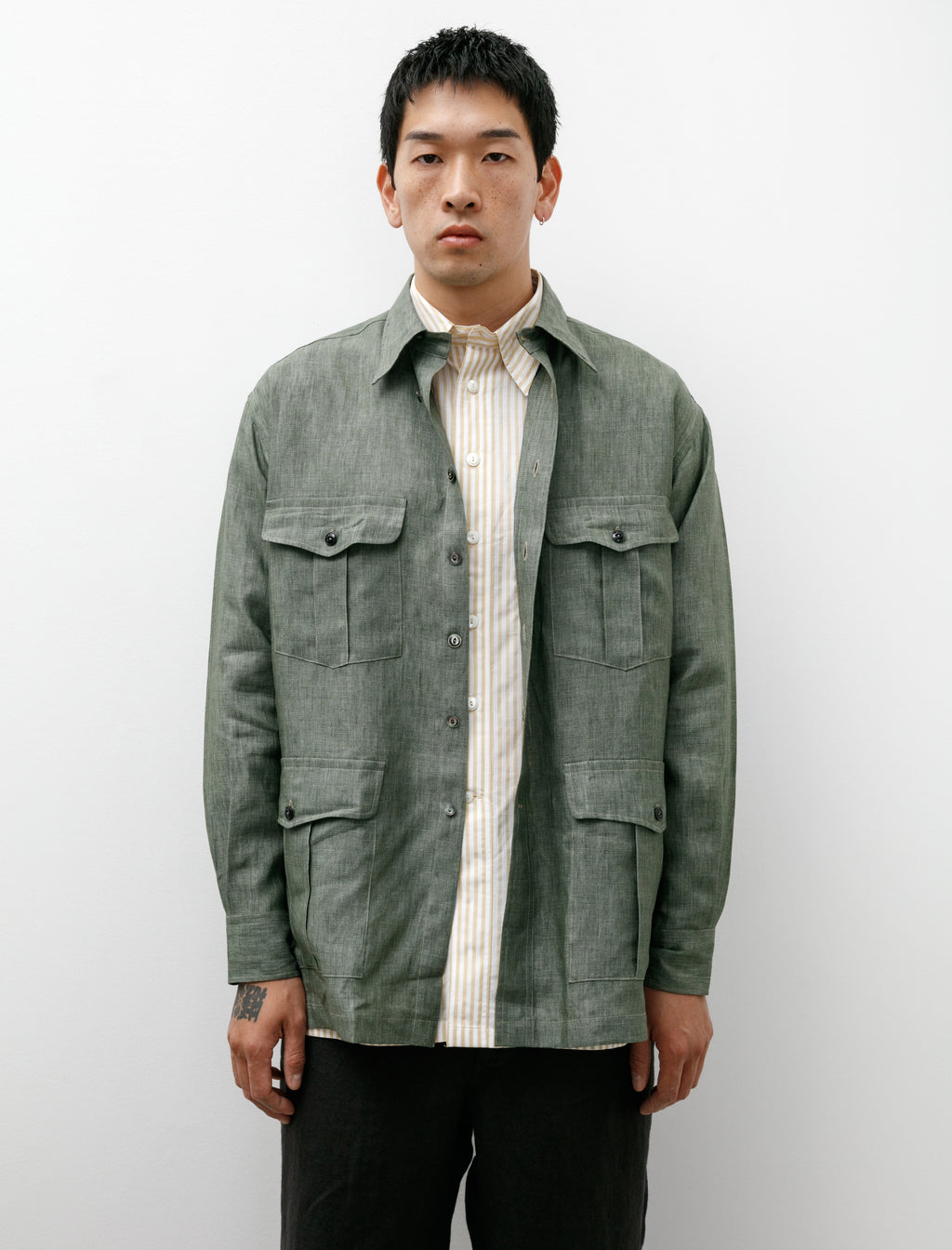 ジャケット・アウター L.E.J London linen shirt jacket L.E.J London linen shirt jacket ジャケット・アウター