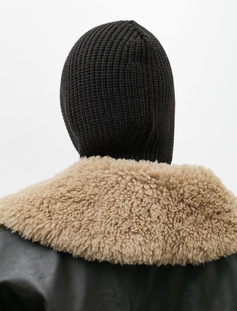 Lemaire Knitted Hood Black