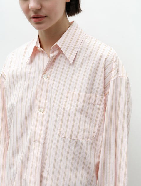Our Legacy Popover Shirt Pink Business Stripe