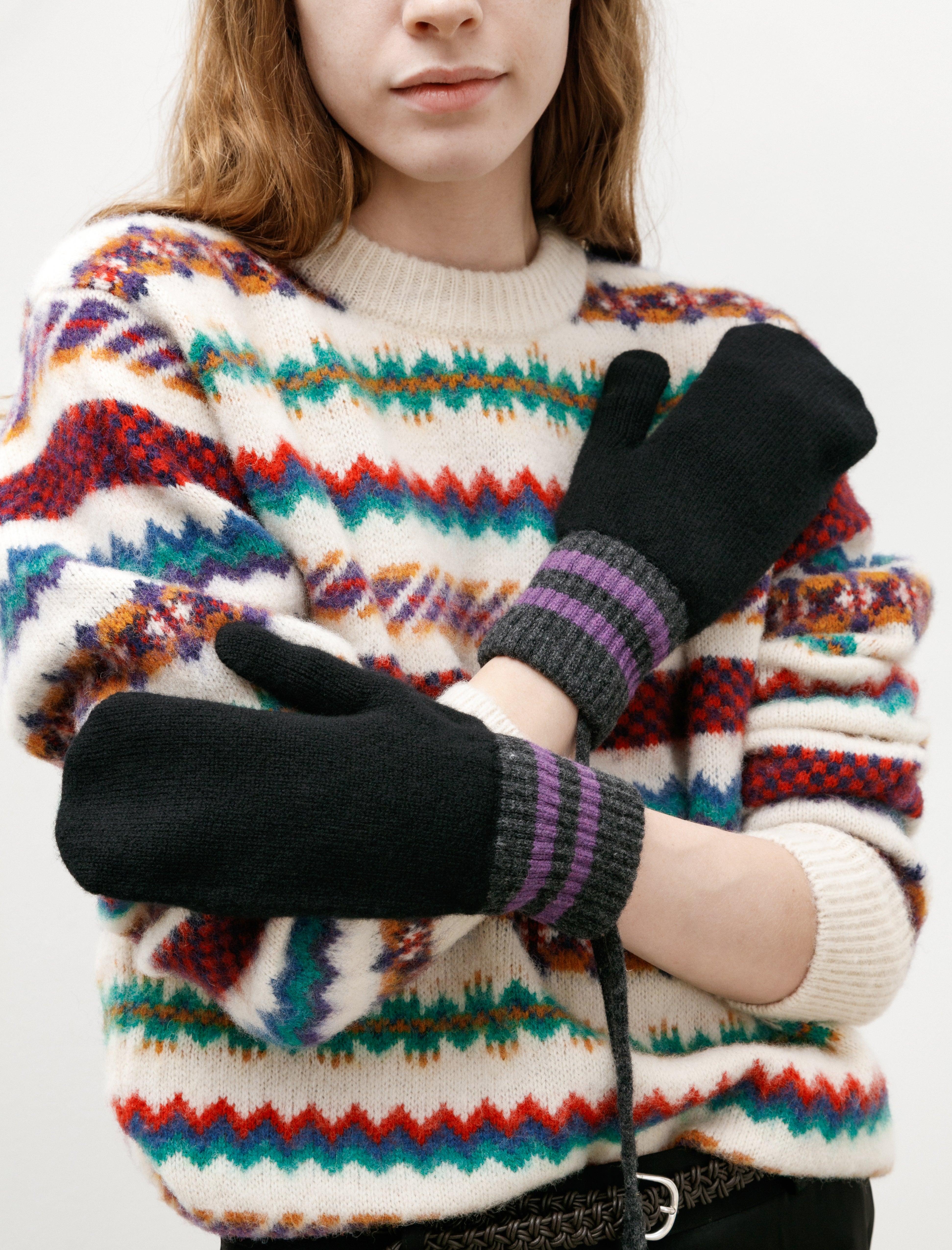 Howlin' Never Too Old Mittens Black