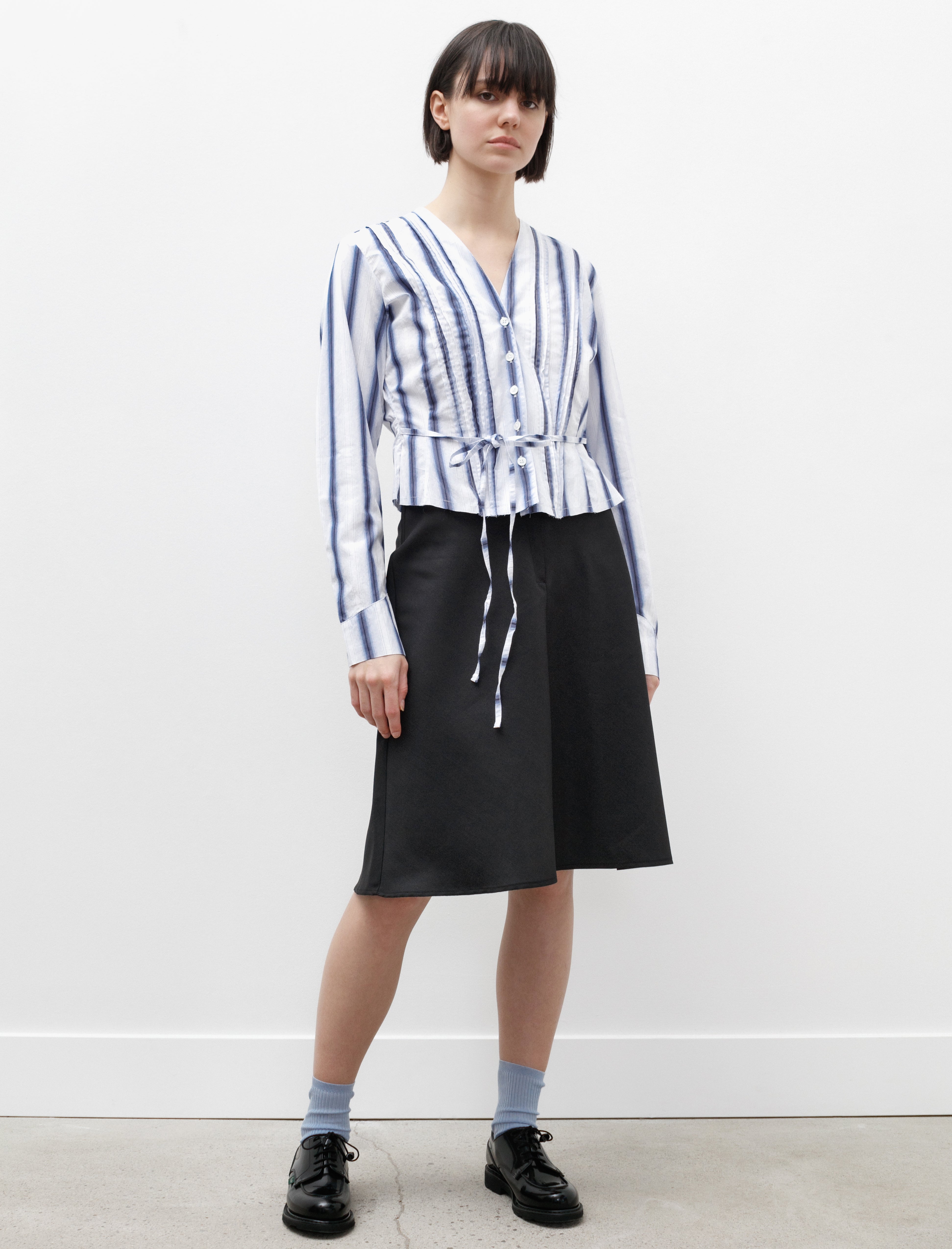 Our Legacy Curtain Skirt Black Mnemonic Wool