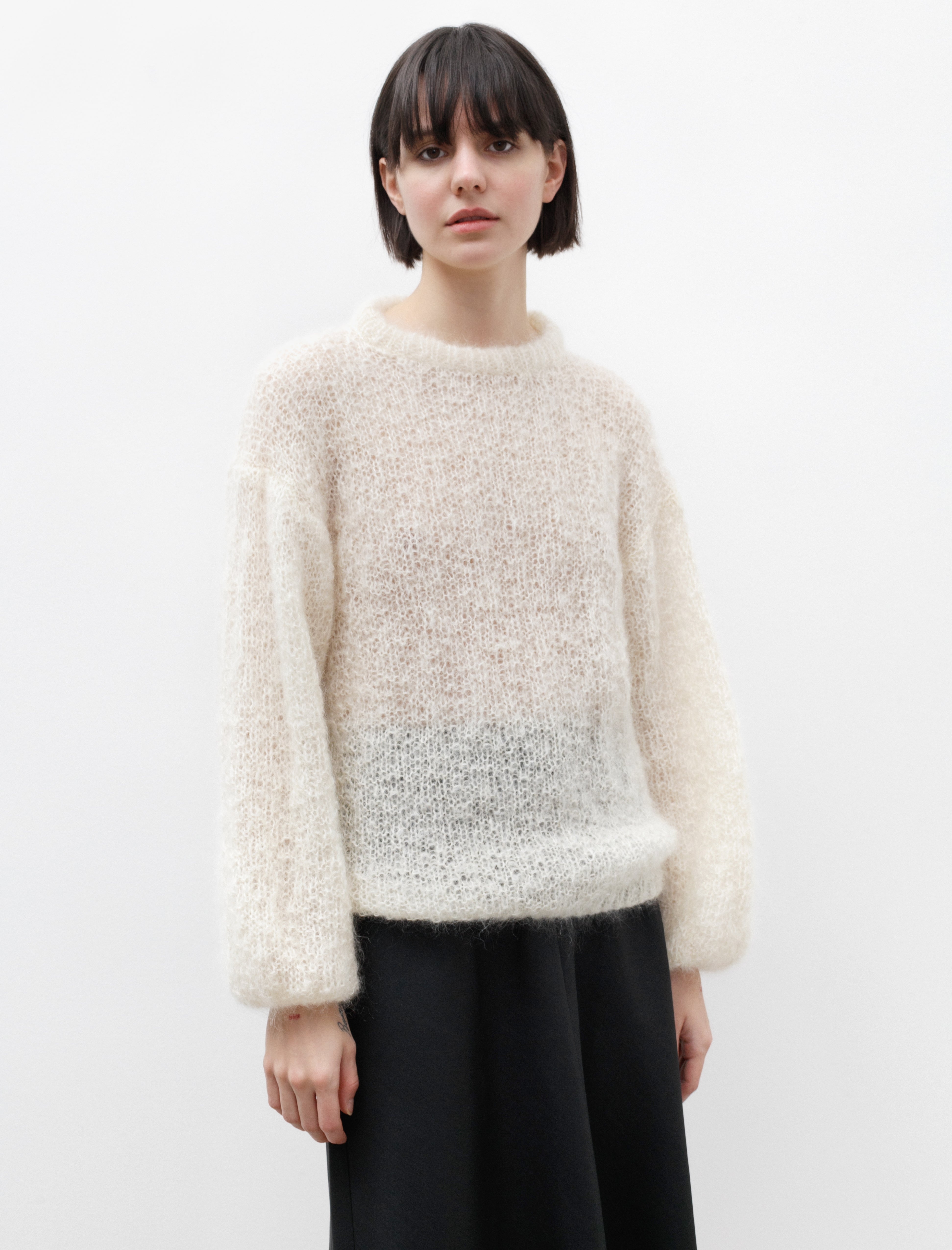 Casey Casey Stitch Crew Neck Mohair Ivory