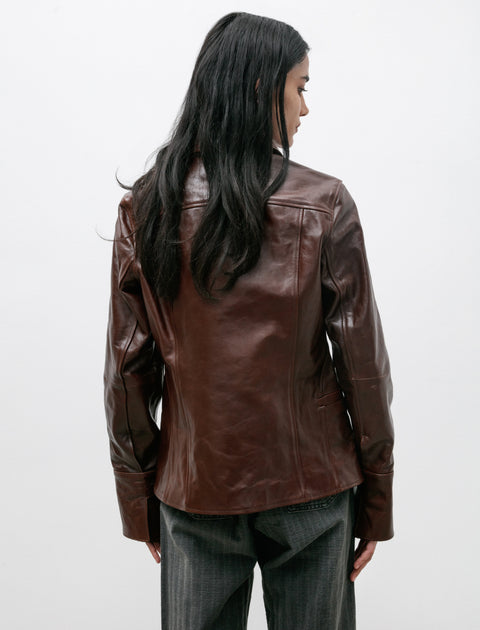 Our Legacy Verve Jacket True Dye Tuscan Brown Leather