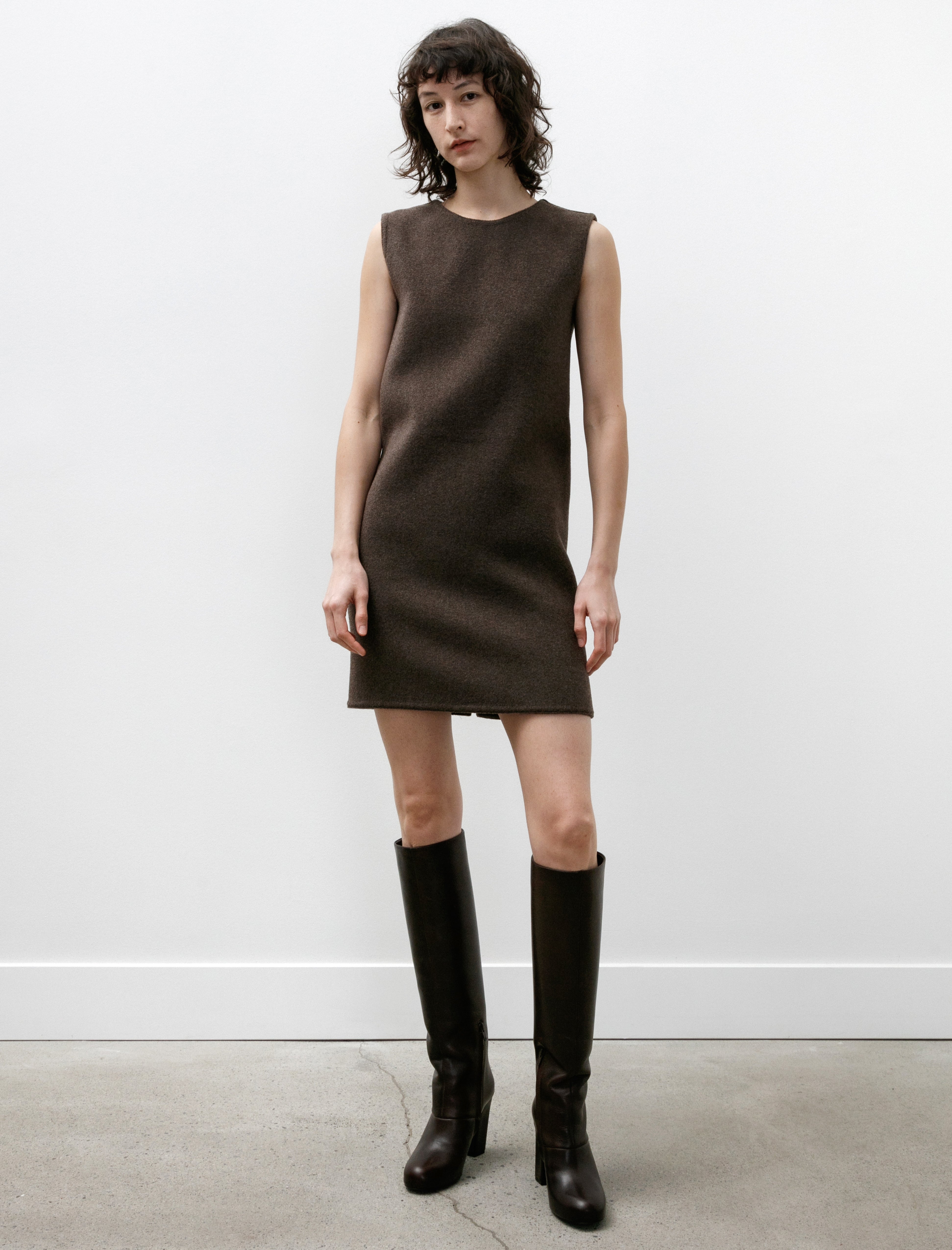 Hache Tube Mini Dress Brown