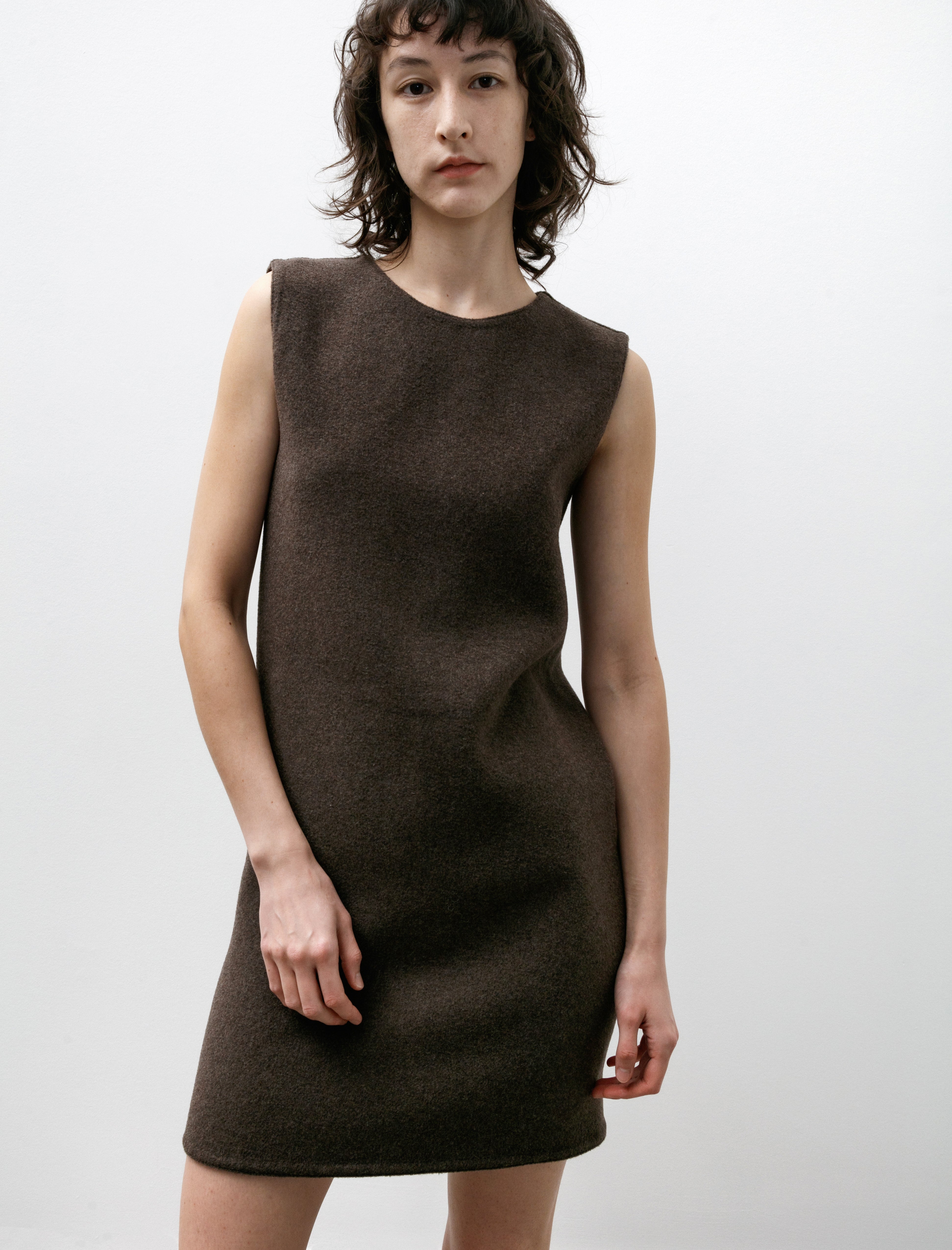 Hache Tube Mini Dress Brown