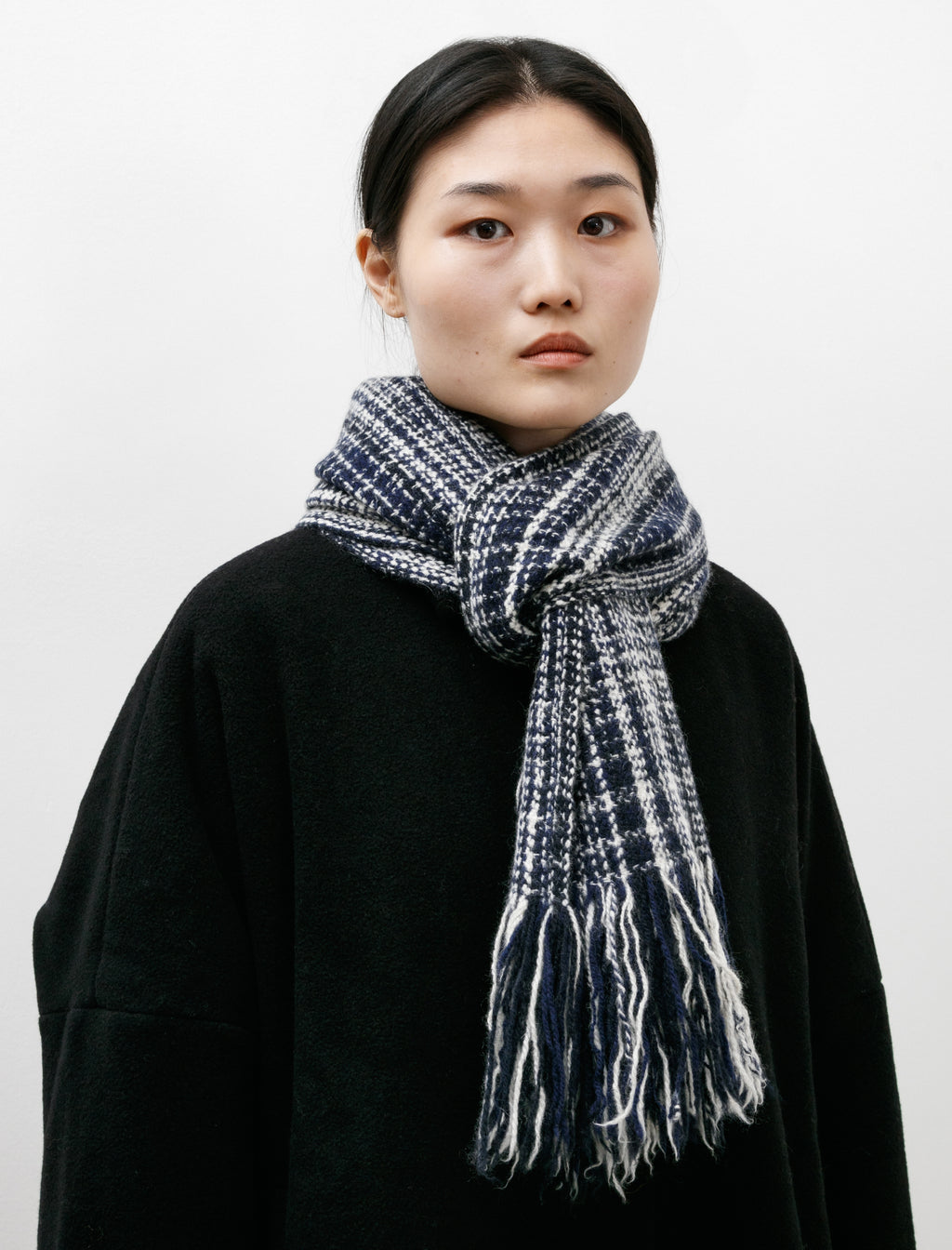 新品未使用NORLHA NOMAD NETS SKINNY SCARFストール ヤクウール ソリッド 大判ストール【Nomad Nets/Nomad Grey Nets