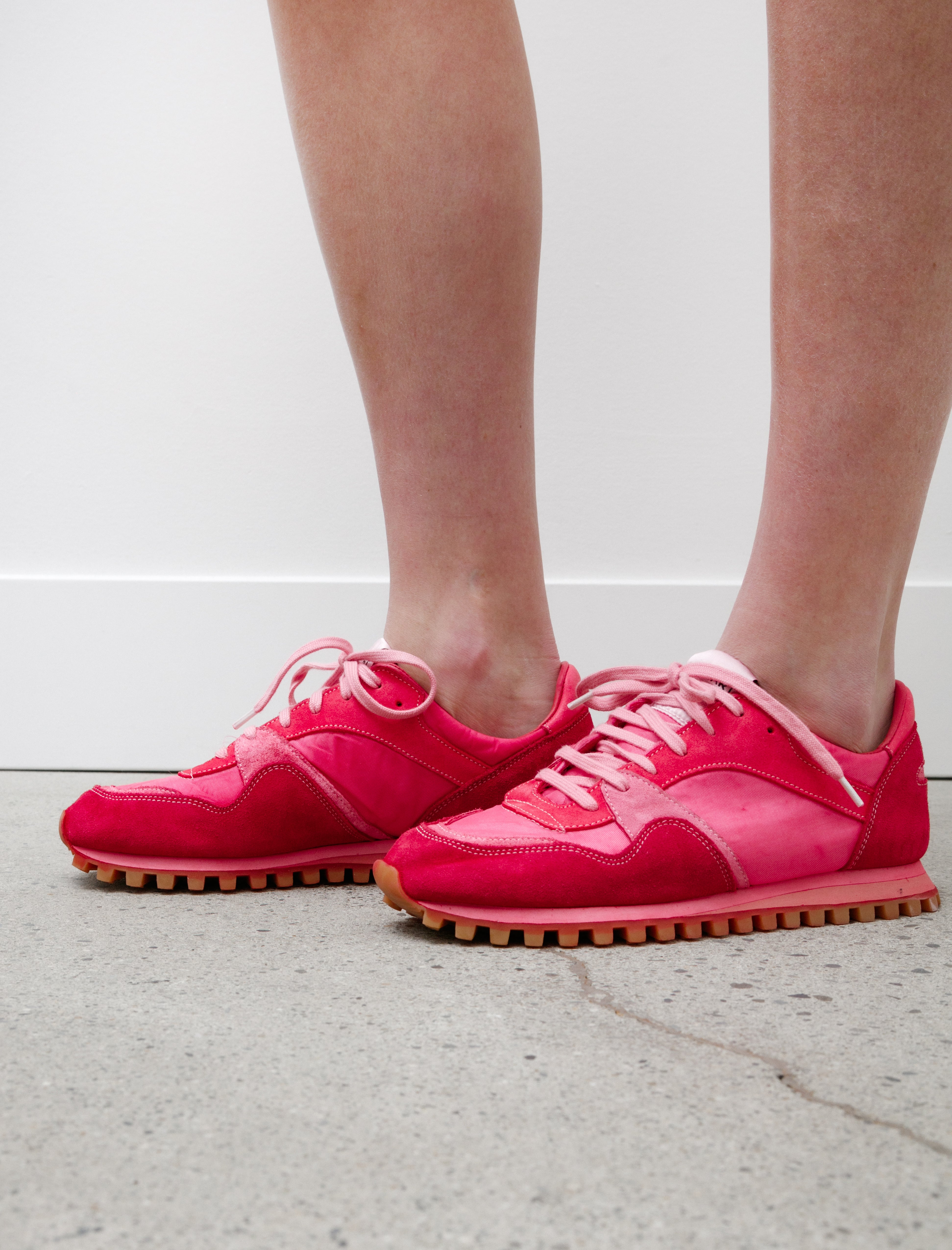 Comme des Garçons Comme des Garçons Overdyed Spalwart Sneakers Red