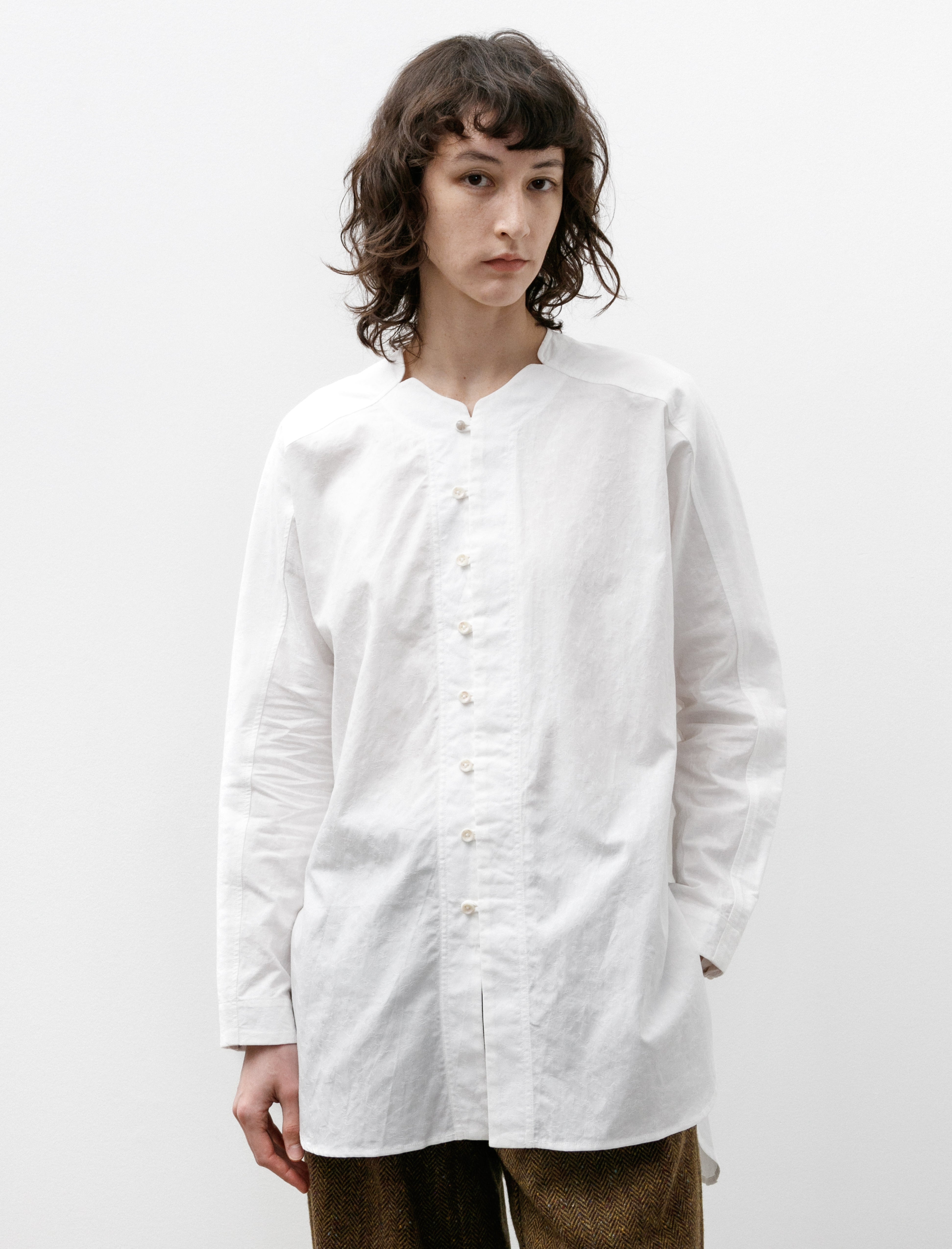 SeventyFive Jacquard Petal Shirt Ivory