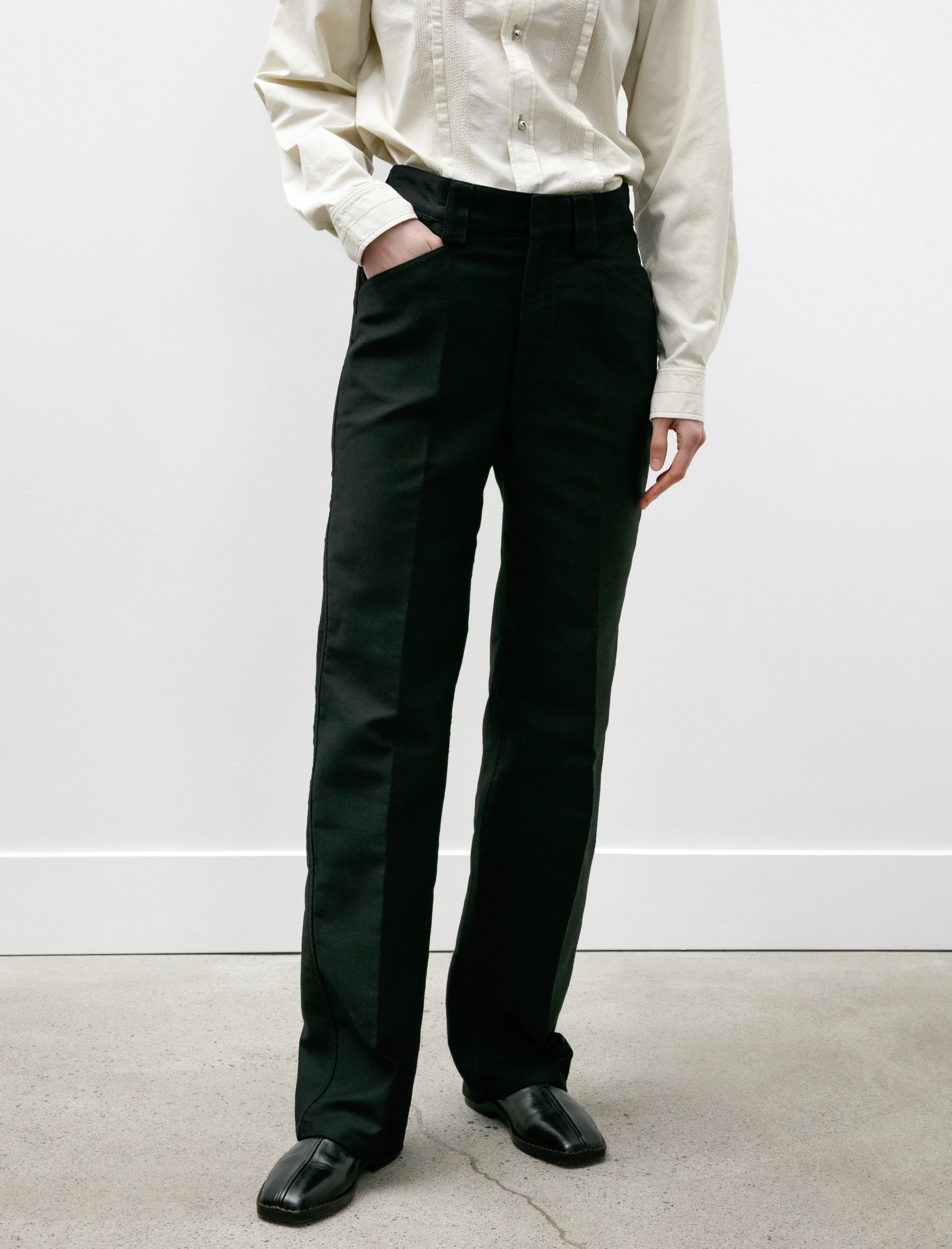 Lemaire Straight Pants Black