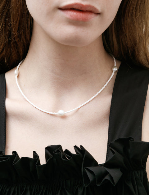 Santangelo Shoom Necklace White/Pearls