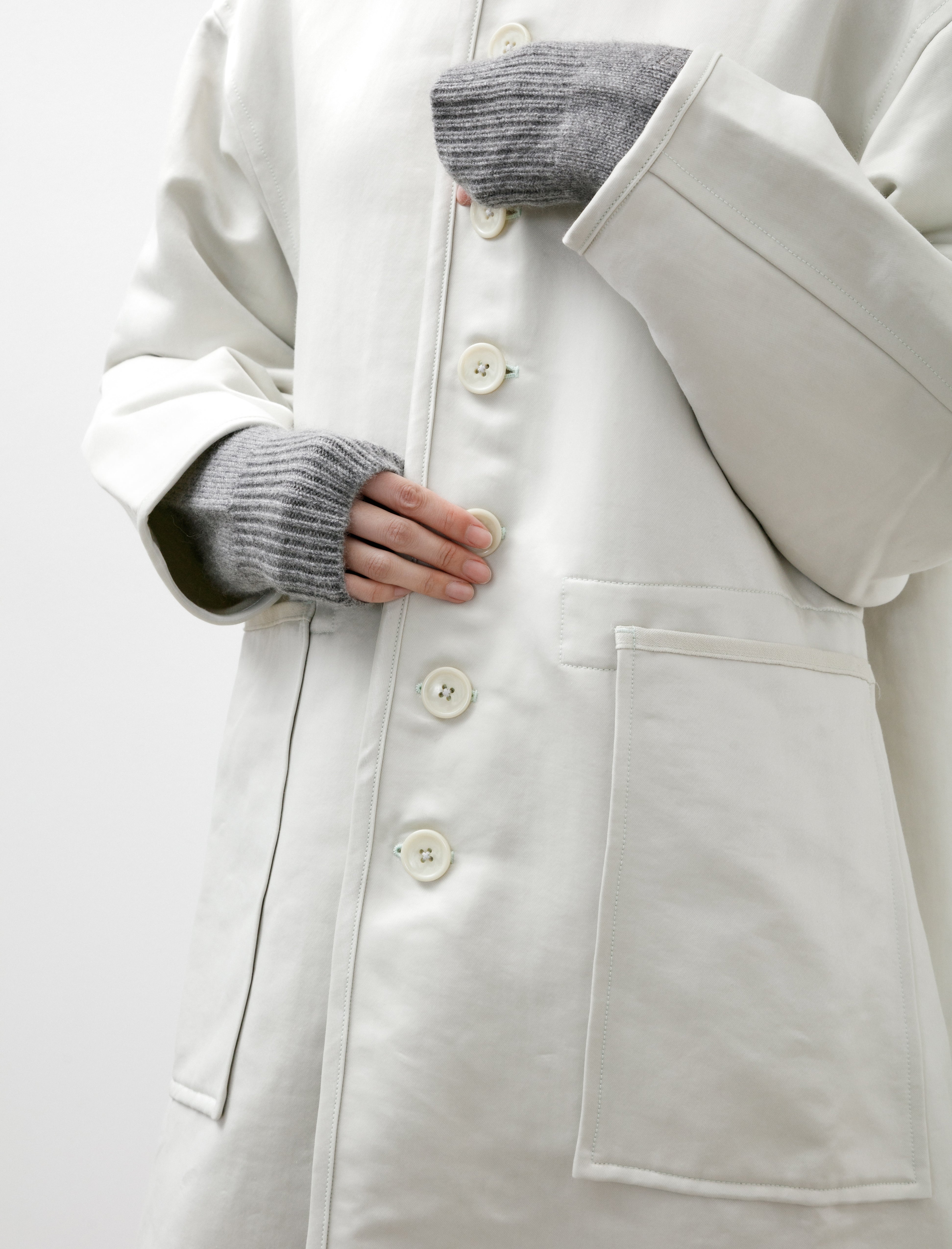MAN-TLE R17Y1 Long Double Face Coat Clay