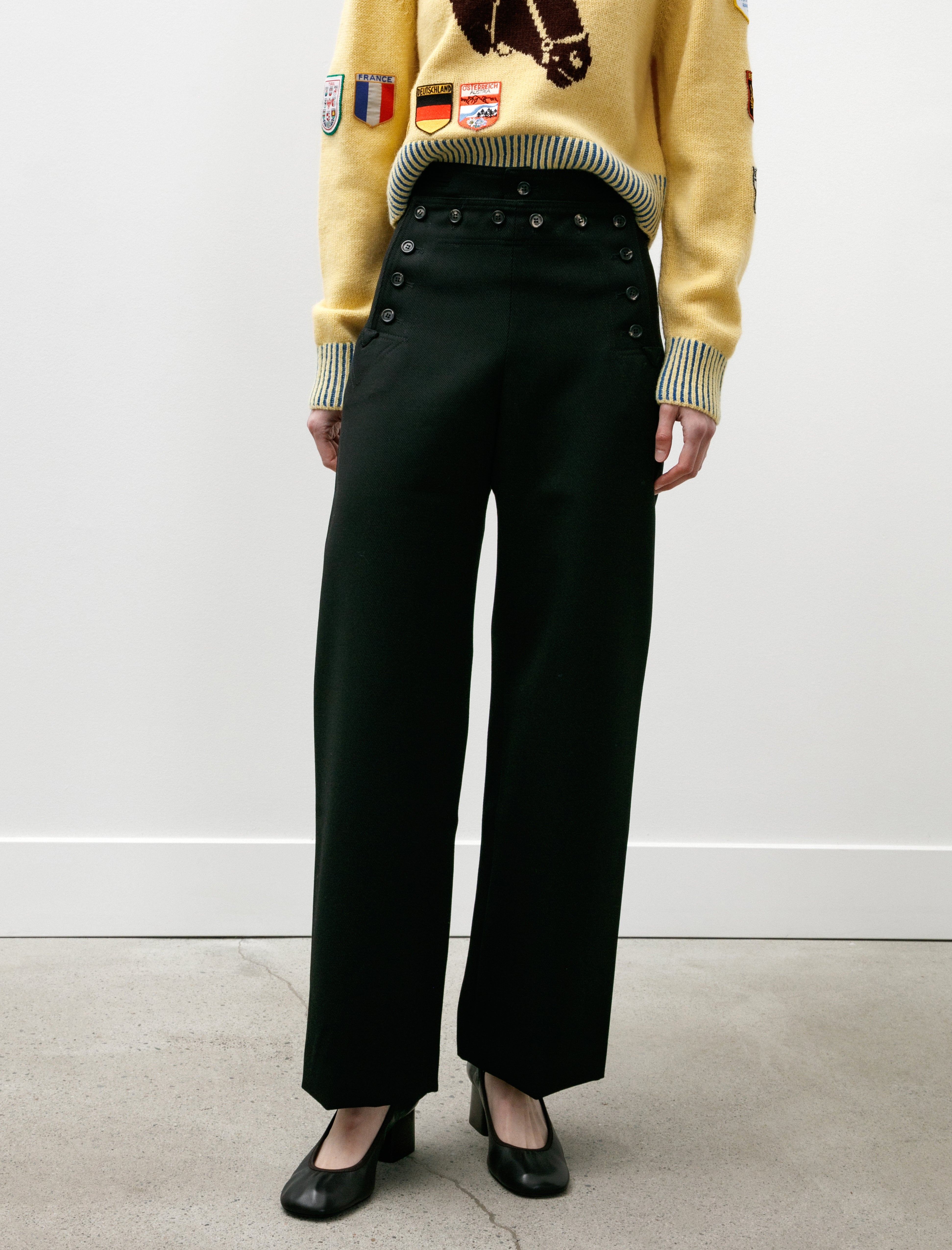 Bode Riding Twill Sailor Trousers Black