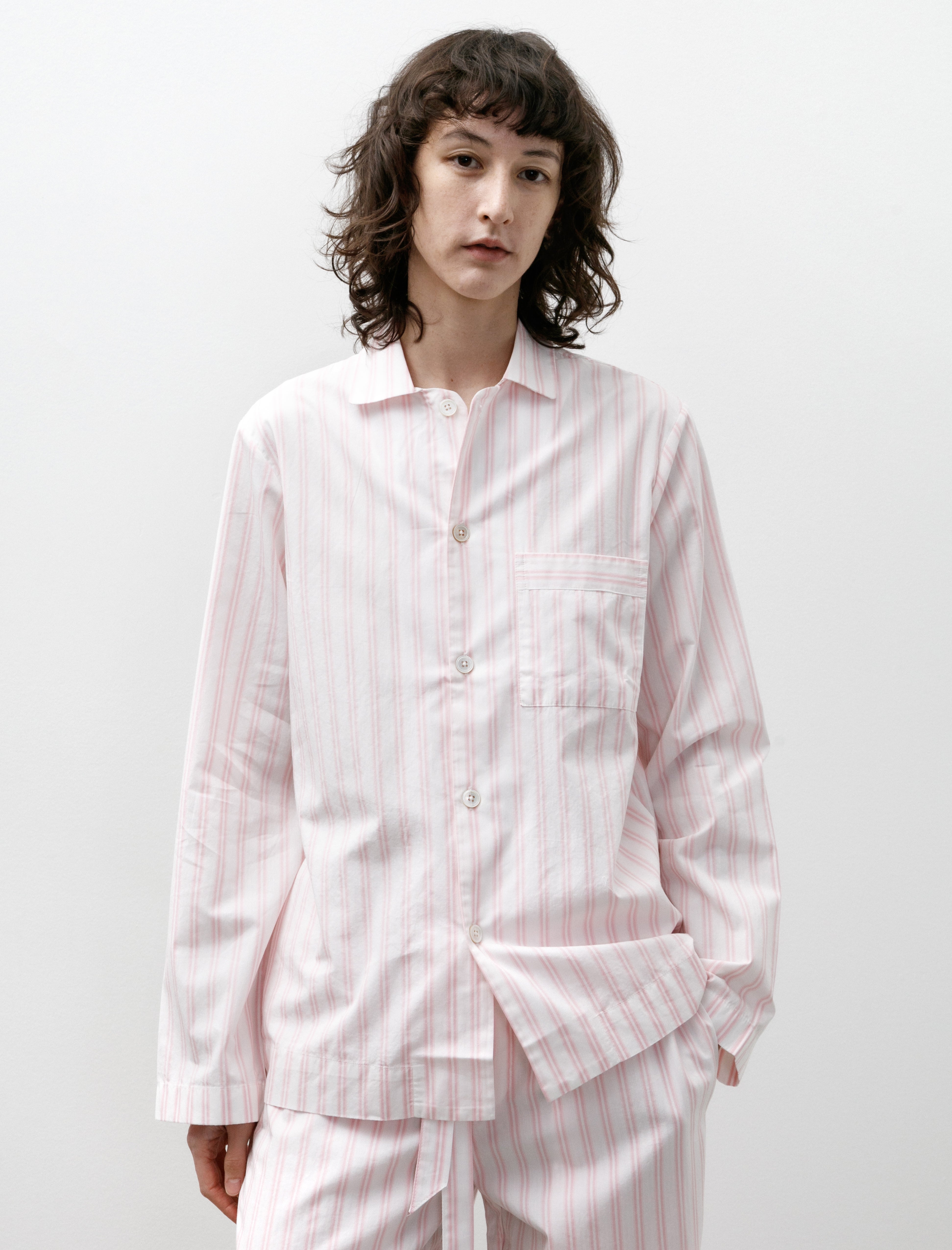 Tekla Poplin Pyjama Shirt Hatty Stripes