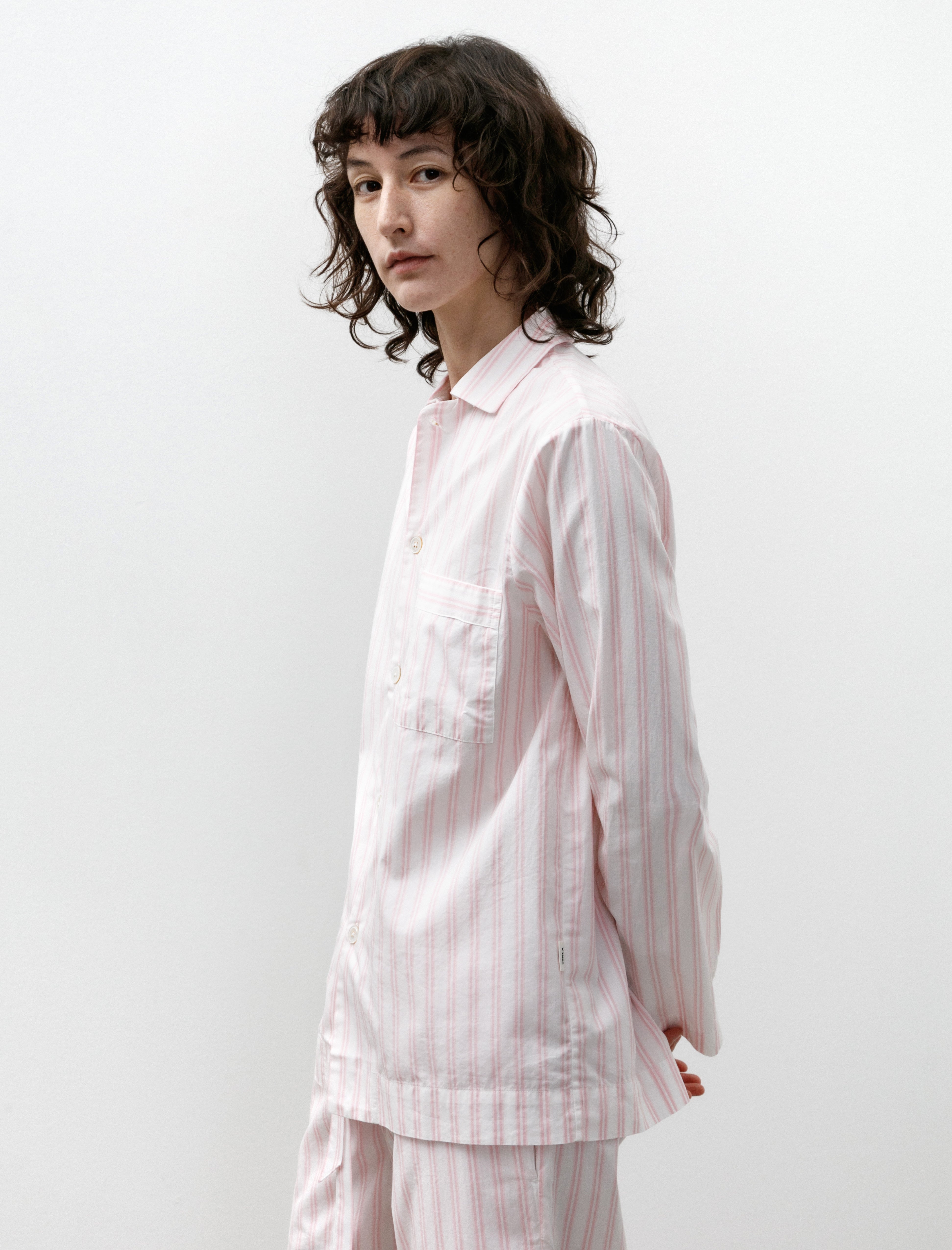 Tekla Poplin Pyjama Shirt Hatty Stripes