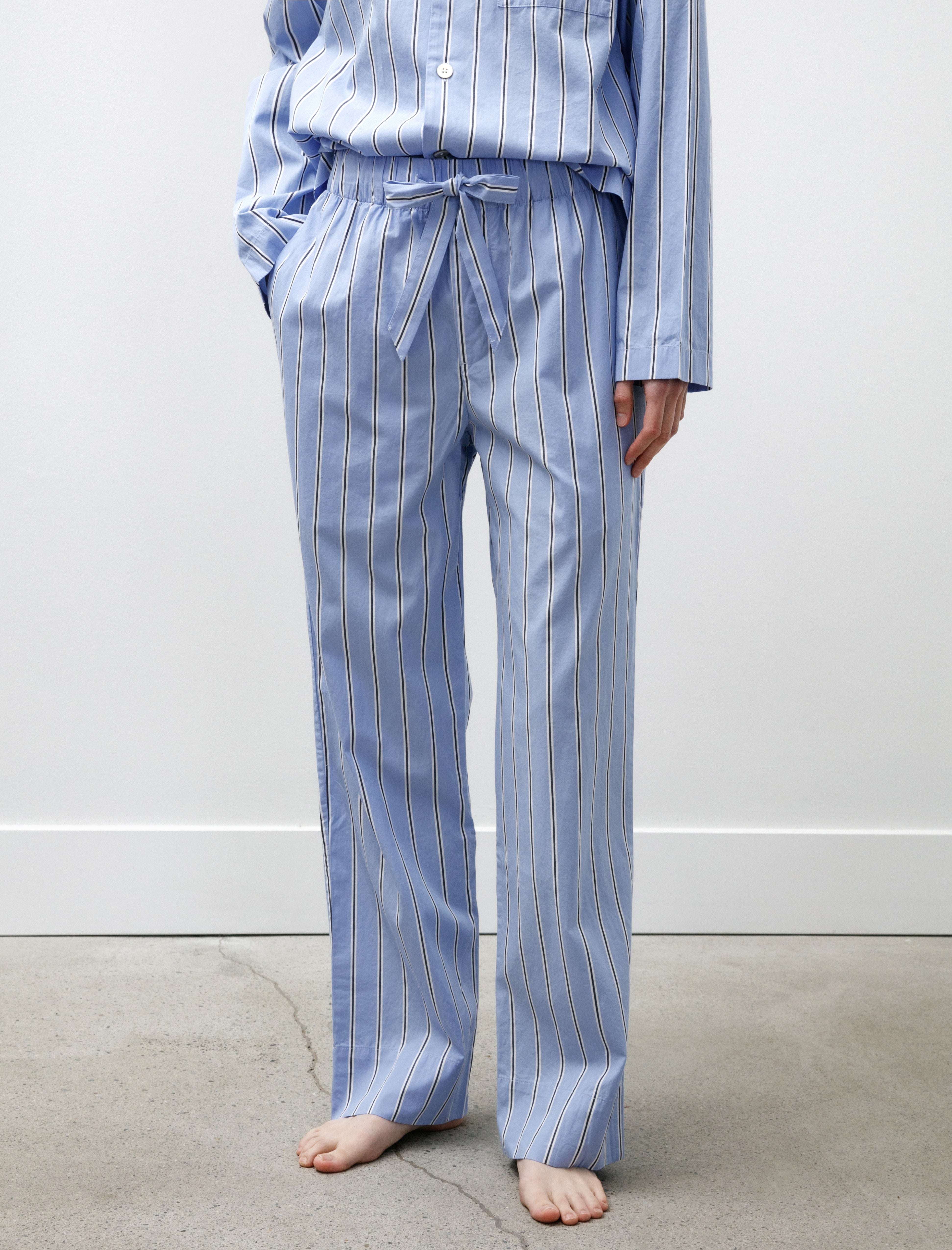 Tekla Poplin Pyjama Bassett Stripes