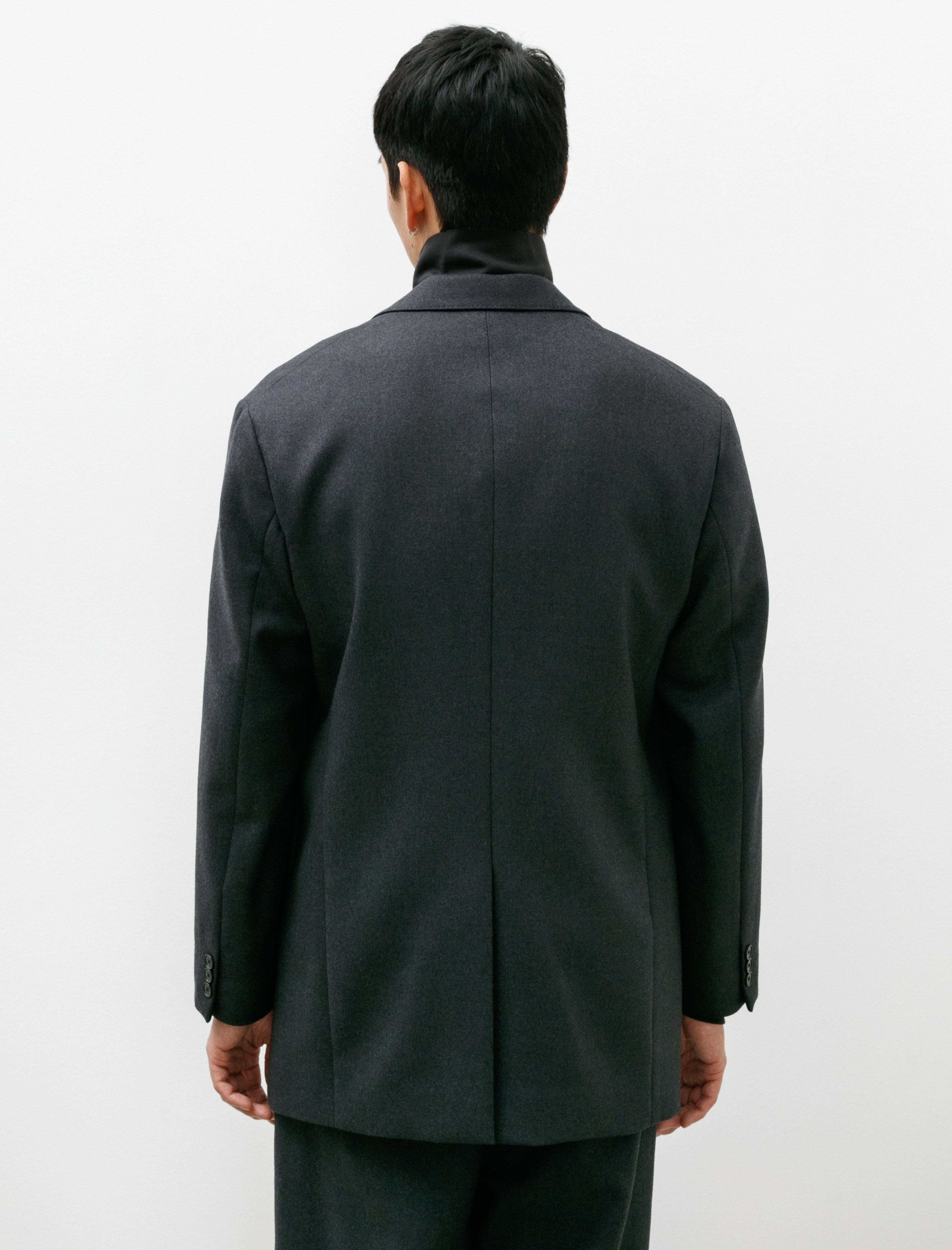 Auralee Light Melton Jacket Top Charcoal