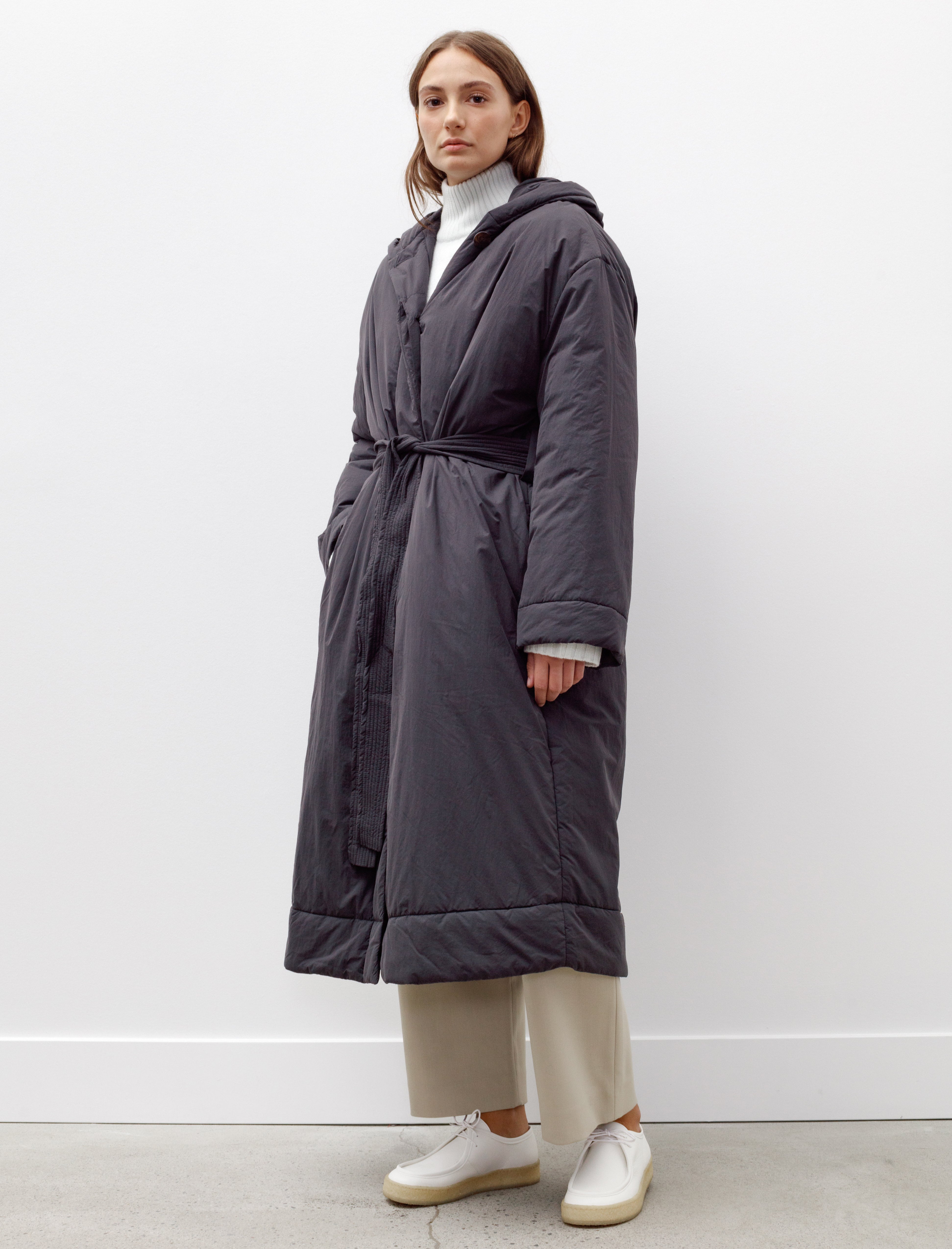 Studio Nicholson Kariba Belted Wrap Puffer Coat Black