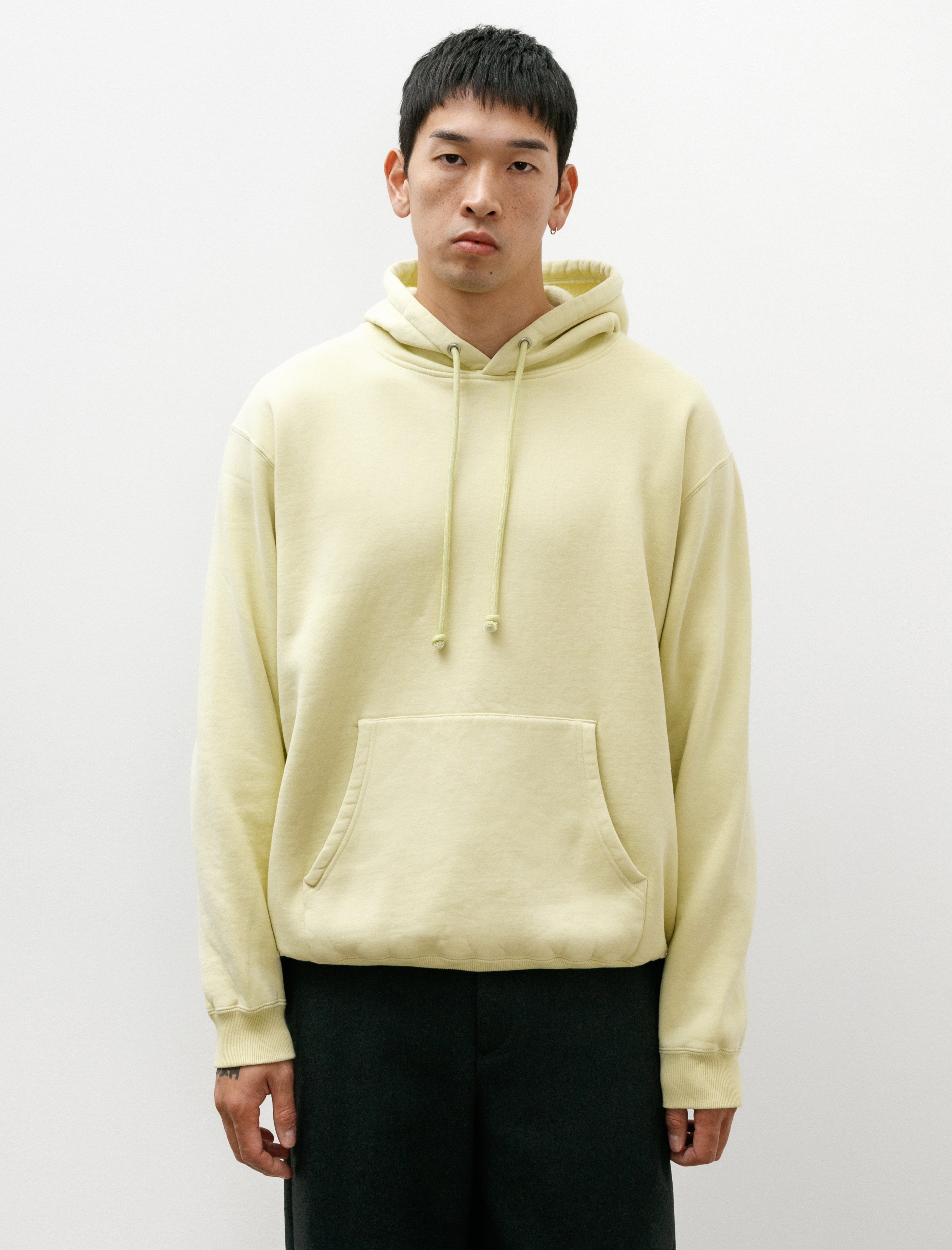 Auralee Smooth Soft Sweat P/O Parka Light Lime