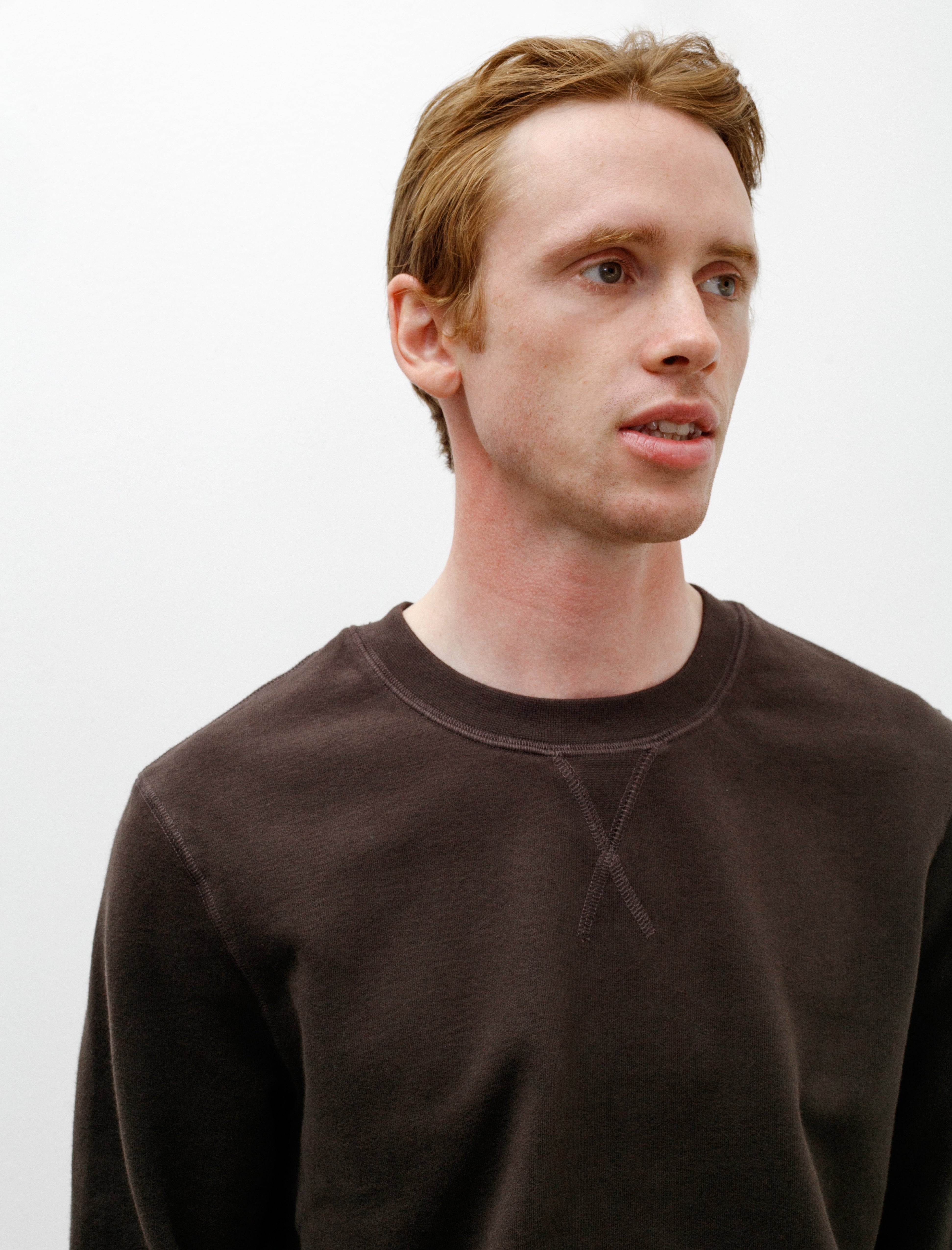 Sunspel Loopback Sweatshirt Coffee