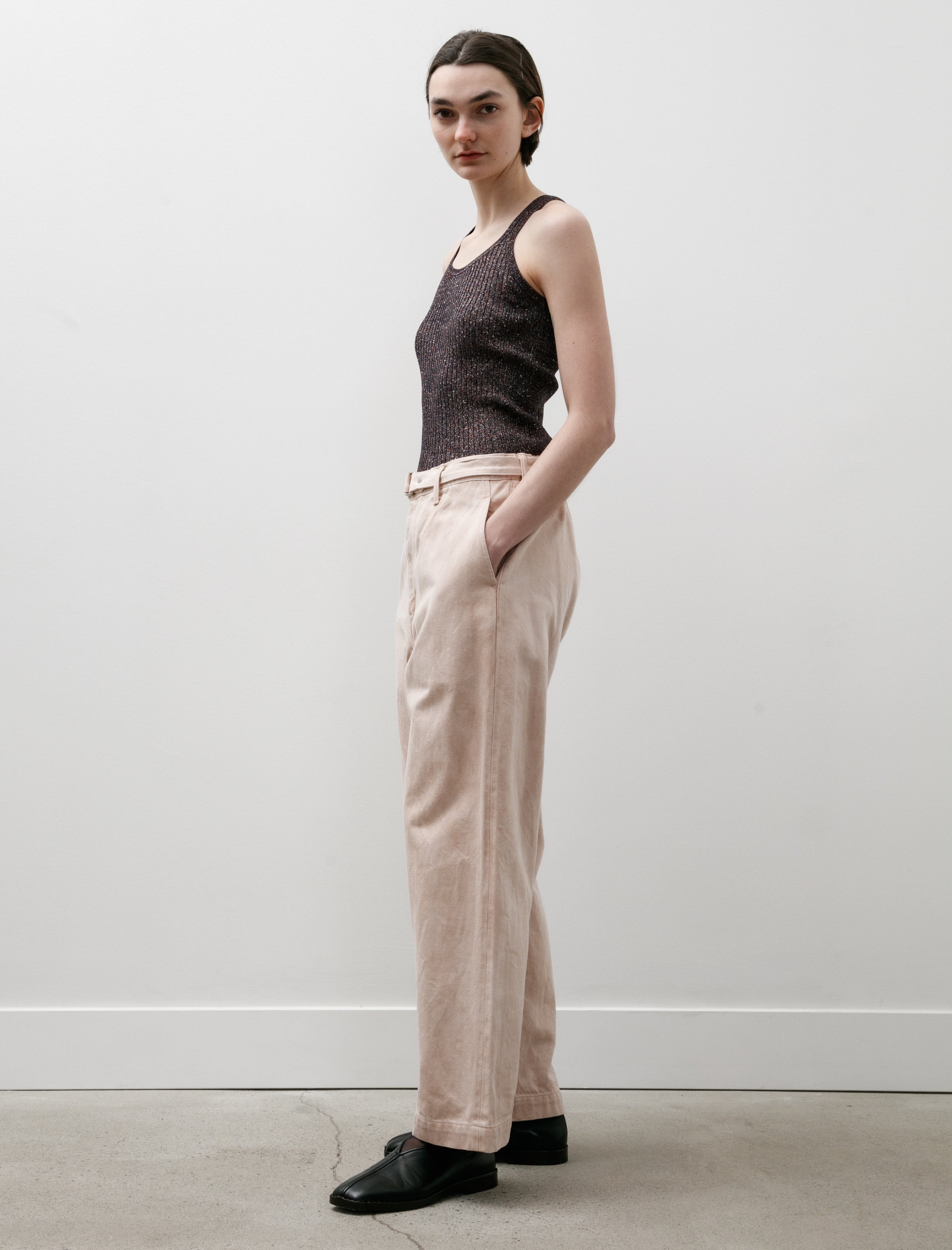 Yoko Sakamoto Belted Trousers Chestnut