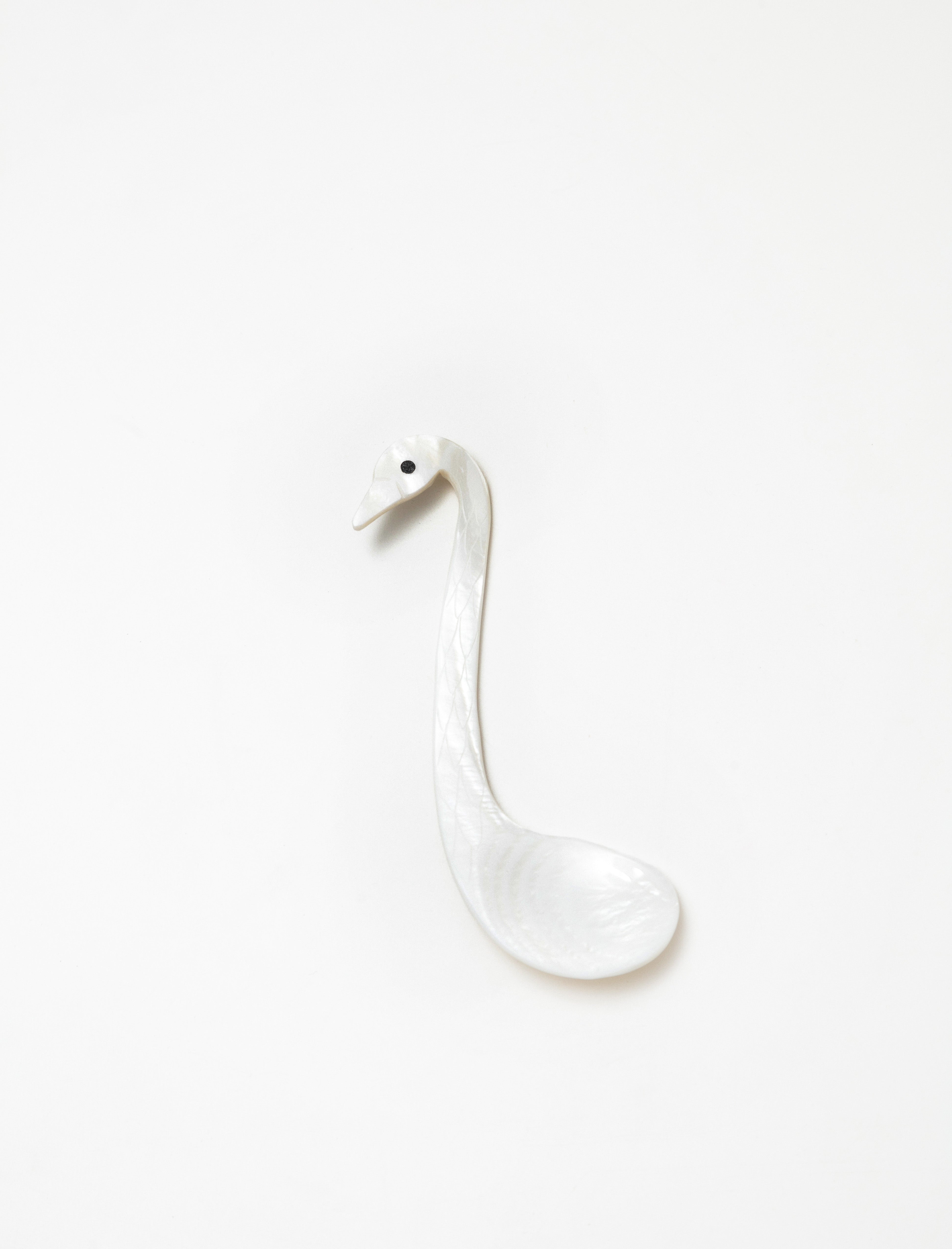 Gohar World Mother of Pearl Swan Spoon