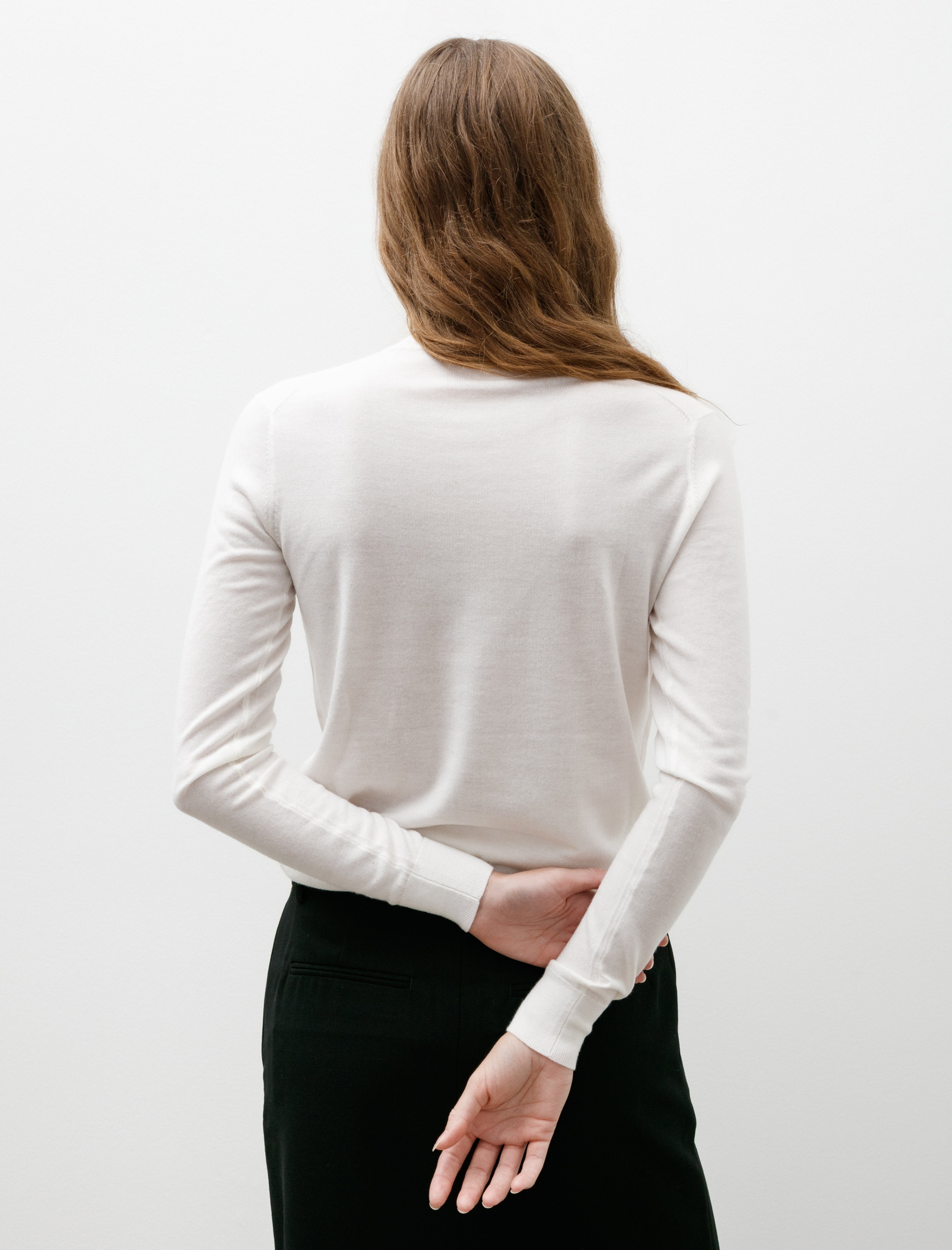 Totême Fine Crew Knit Ecru