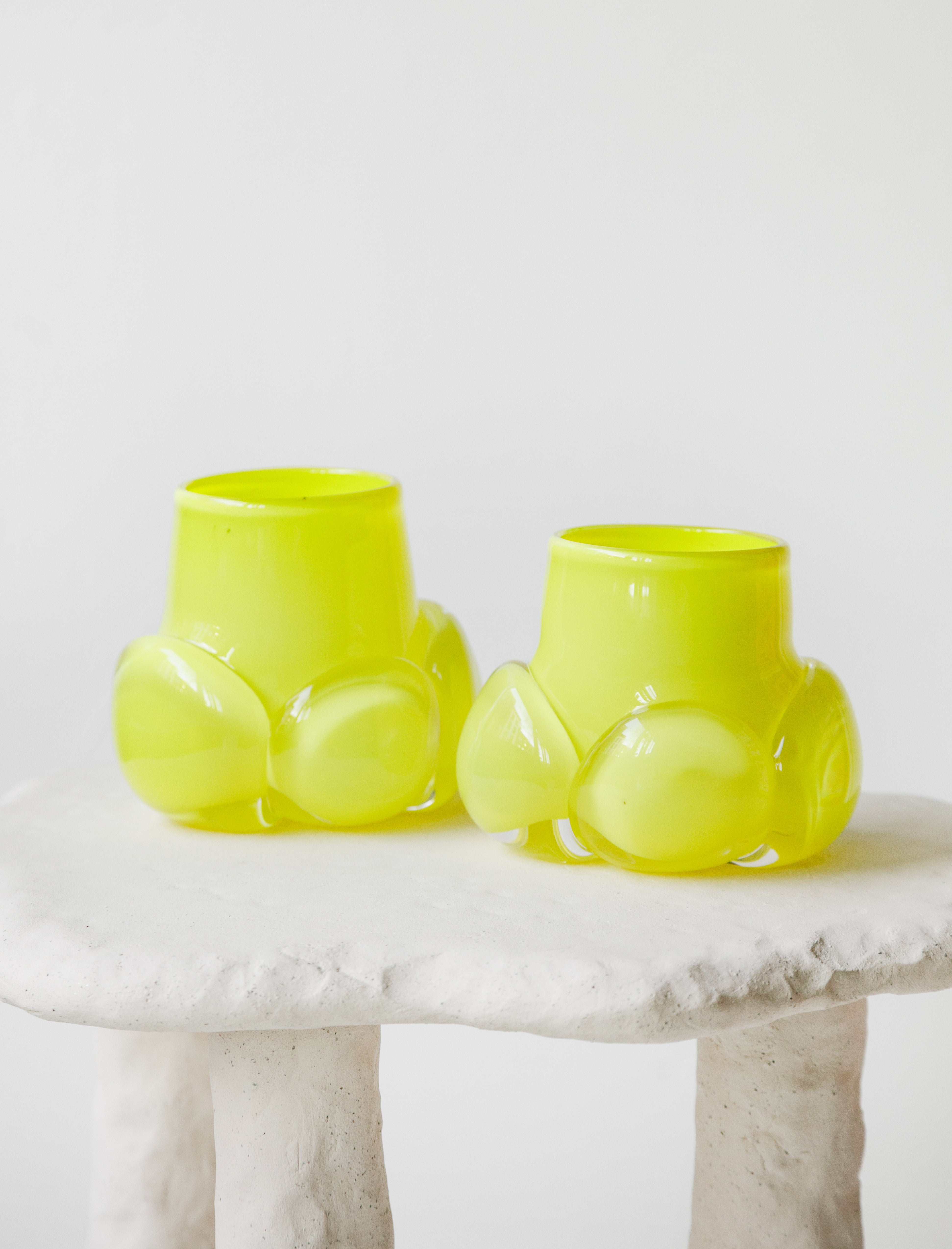 Lusia Glass Cluster Tumbler Lemon