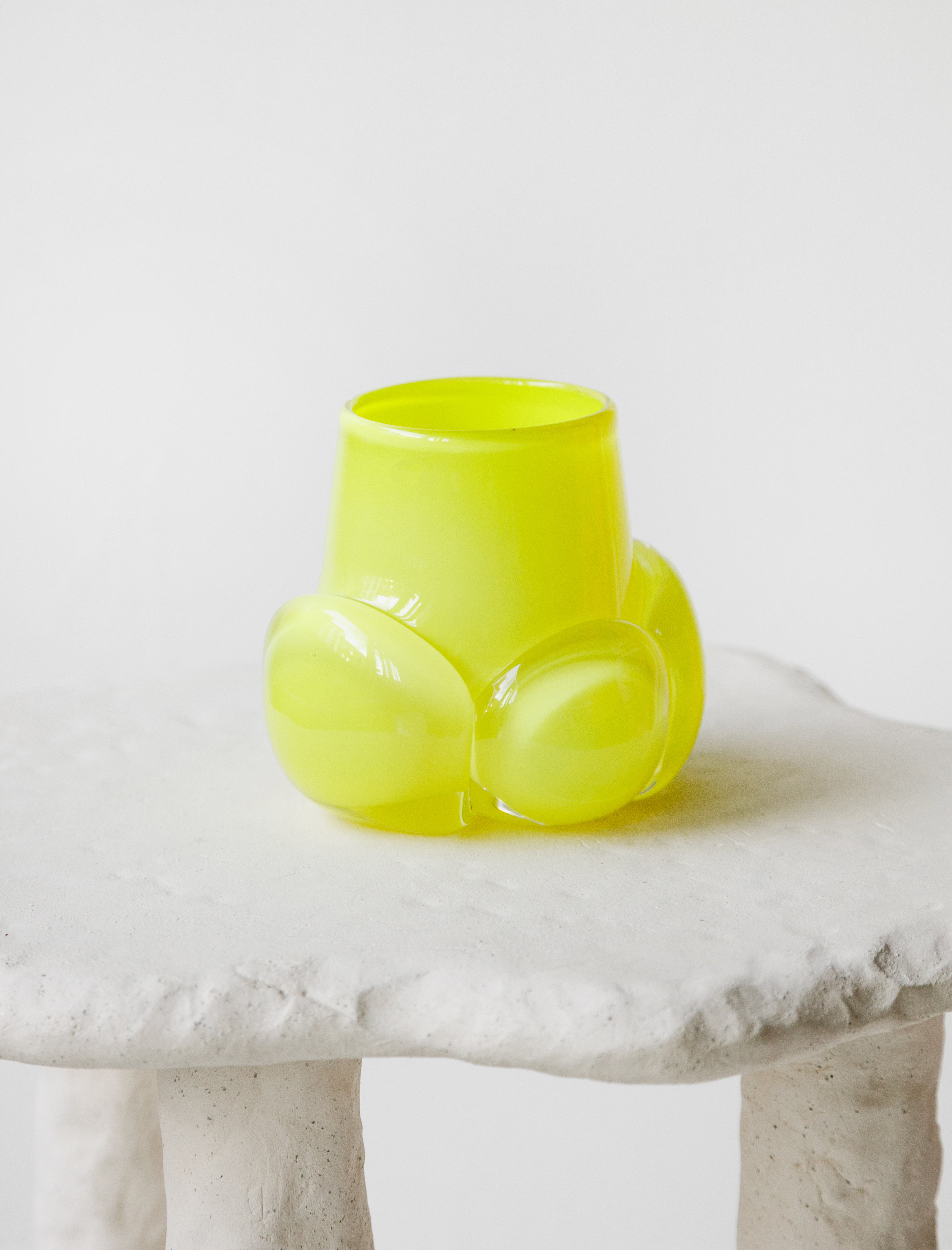 Lusia Glass Cluster Tumbler Lemon