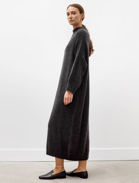 Dusan Oversized Roundneck Cashmere/Silk Dress Charcoal