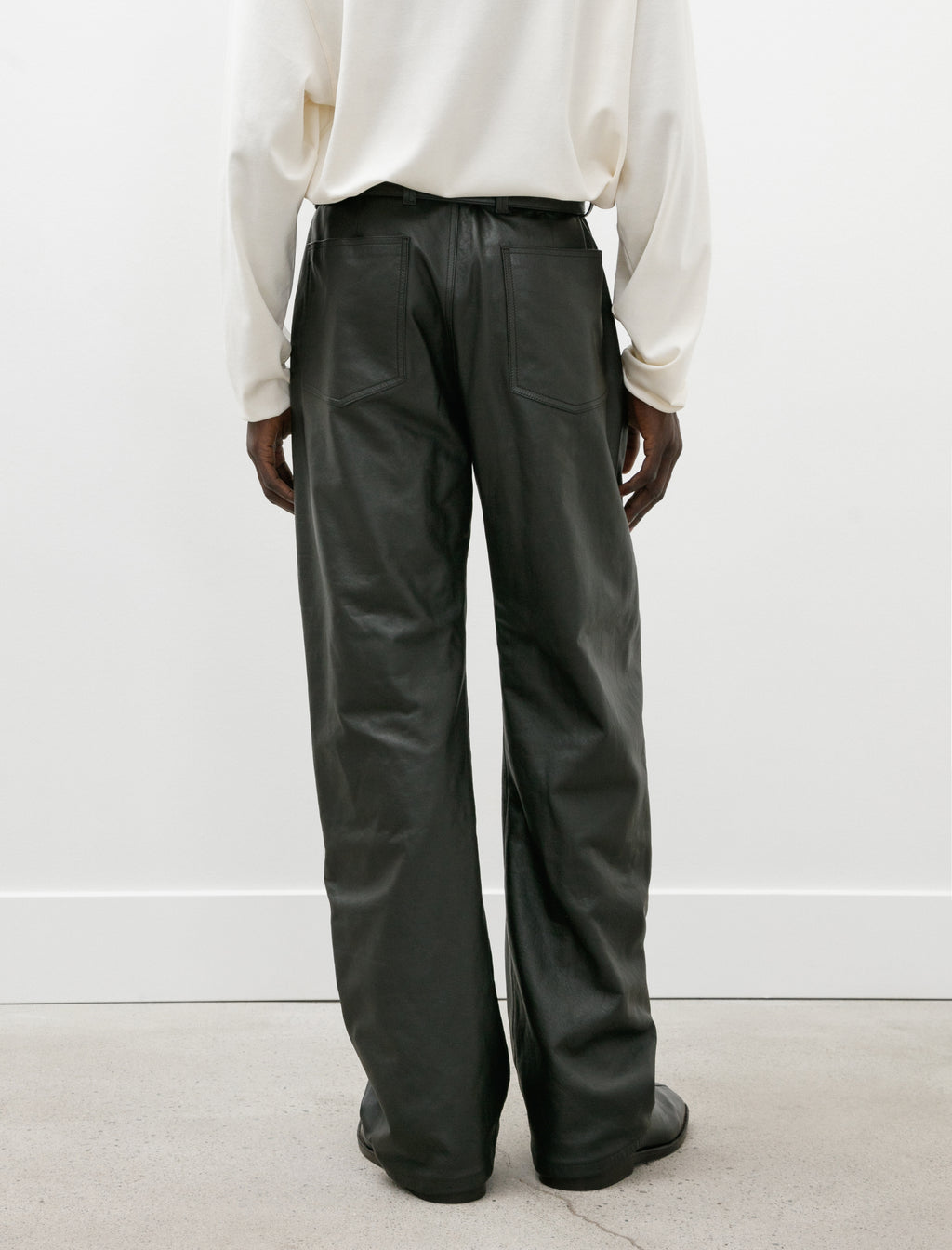 Lemaire Leather Belted Twisted Pants Dark Espresso – Neighbour