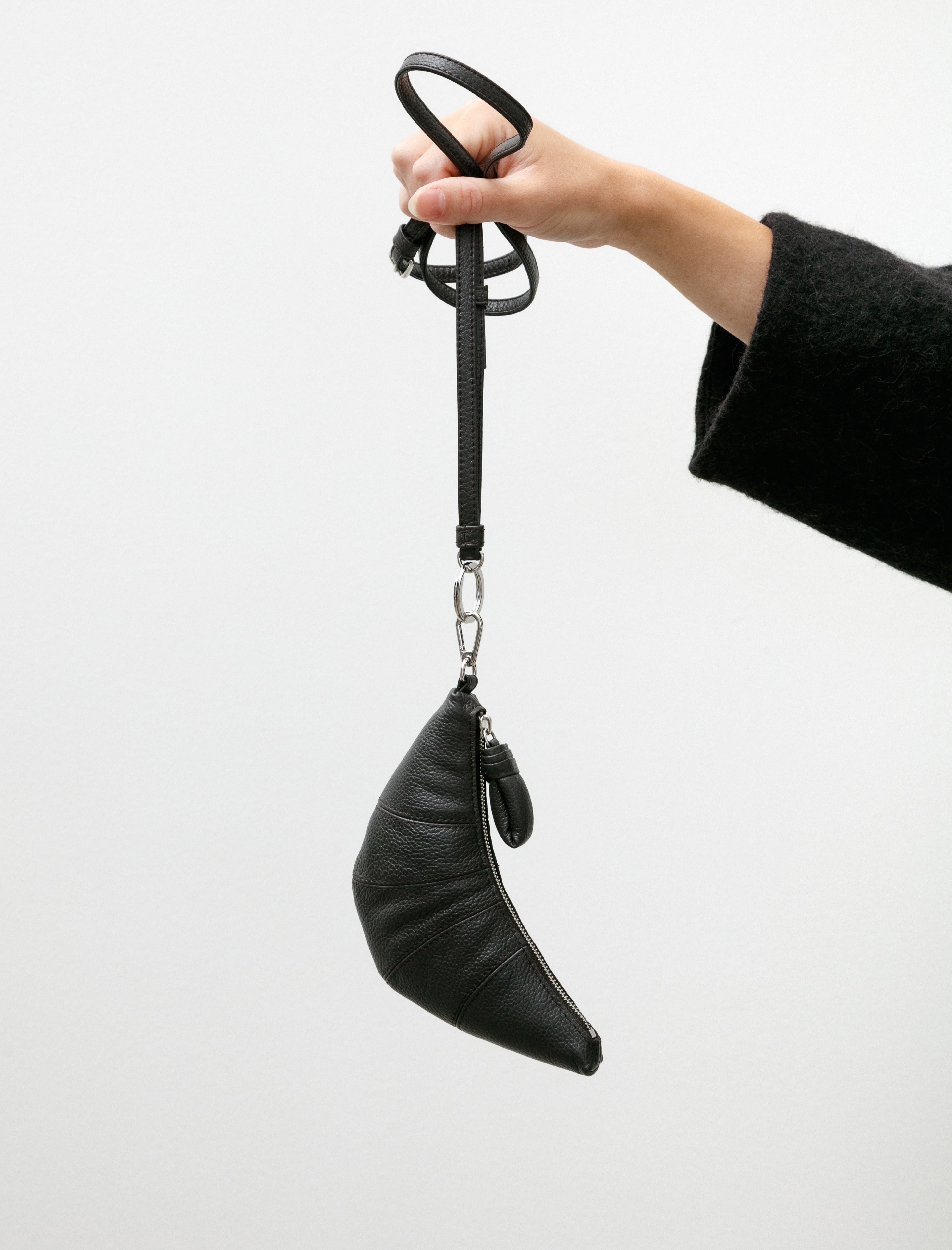 Lemaire Crossbody Croissant Coin Dark Chocolate