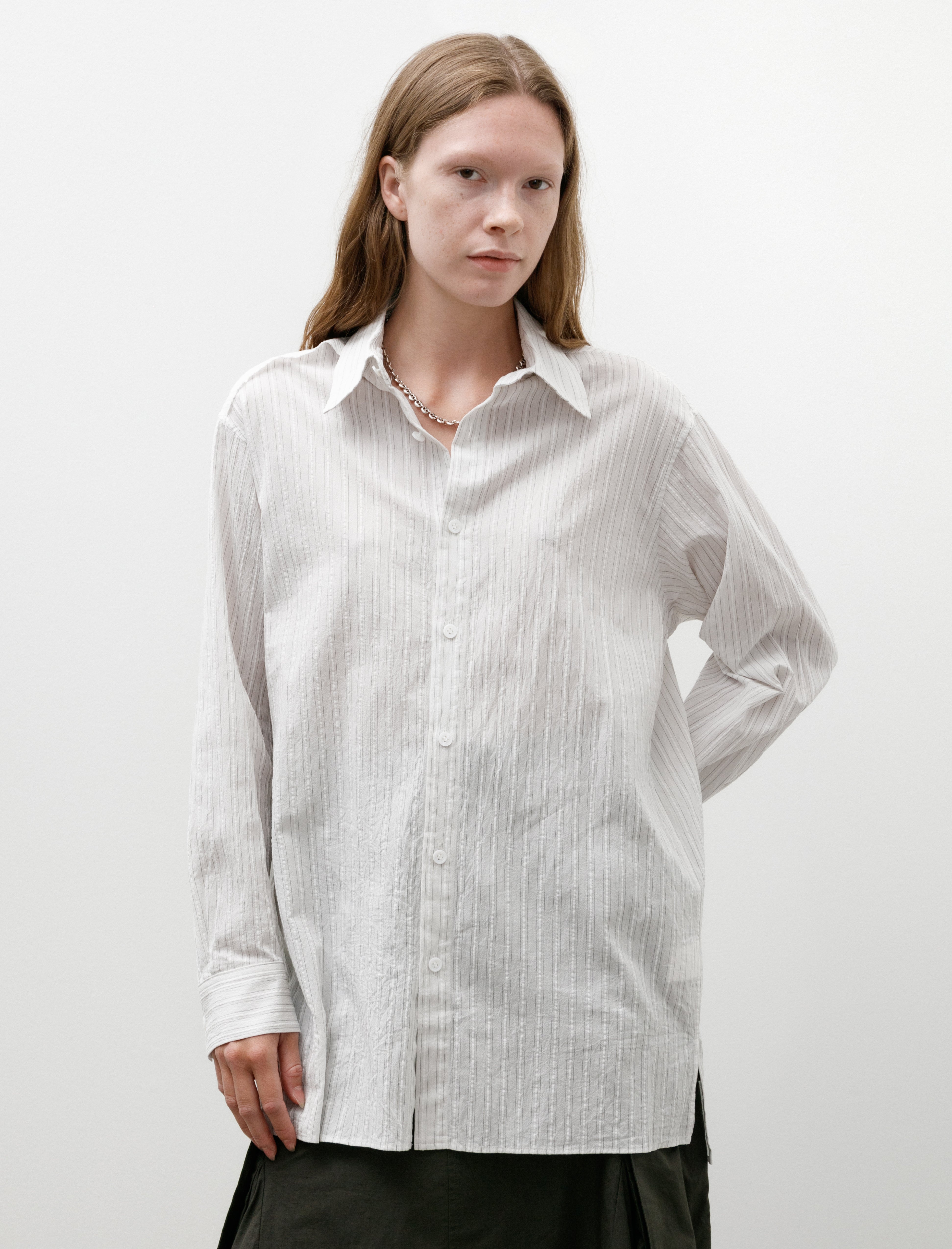 Y's by Yohji Yamamoto-Back Side Cloth Shirt Off White