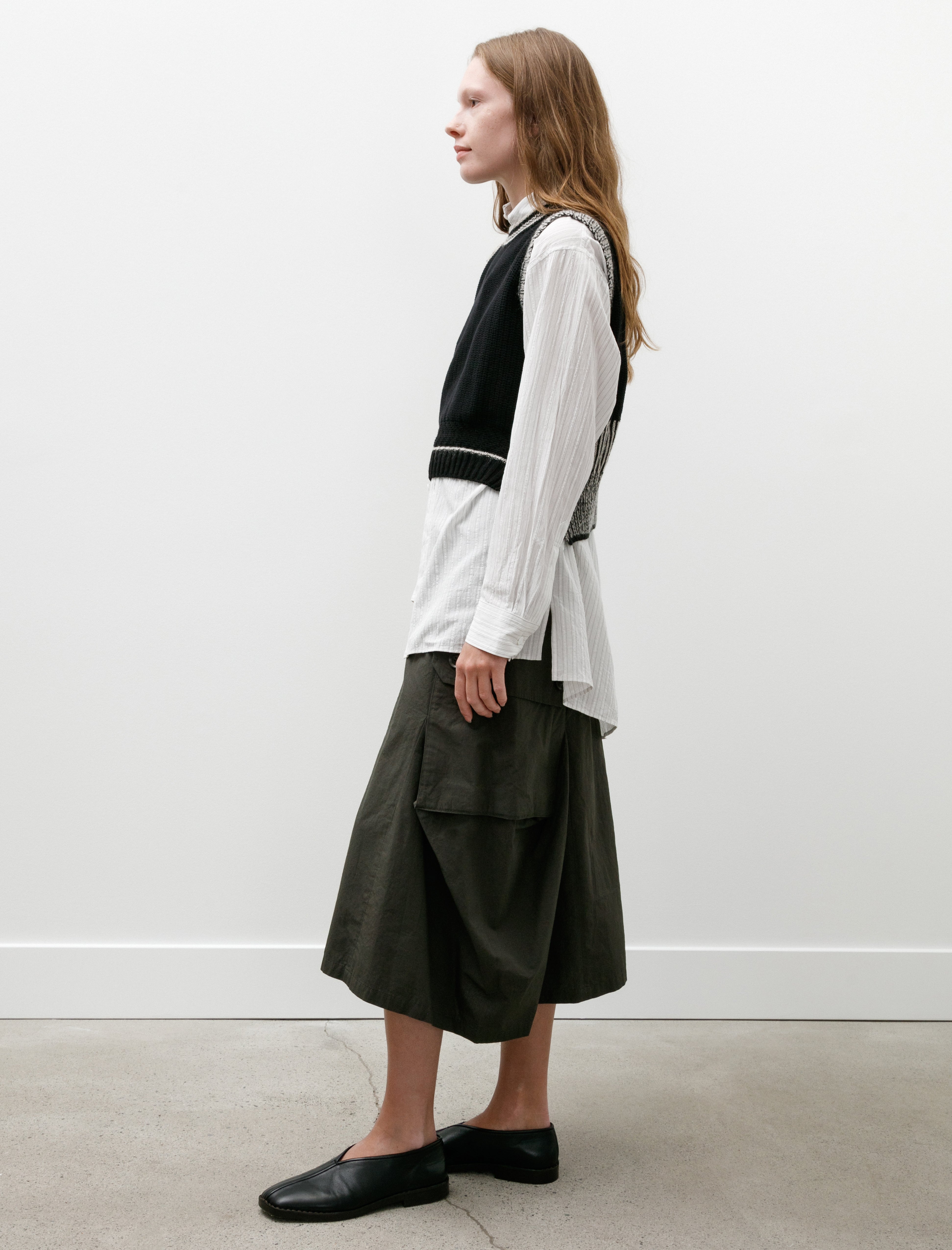 Y's by Yohji Yamamoto-Cargo Skirt Khaki