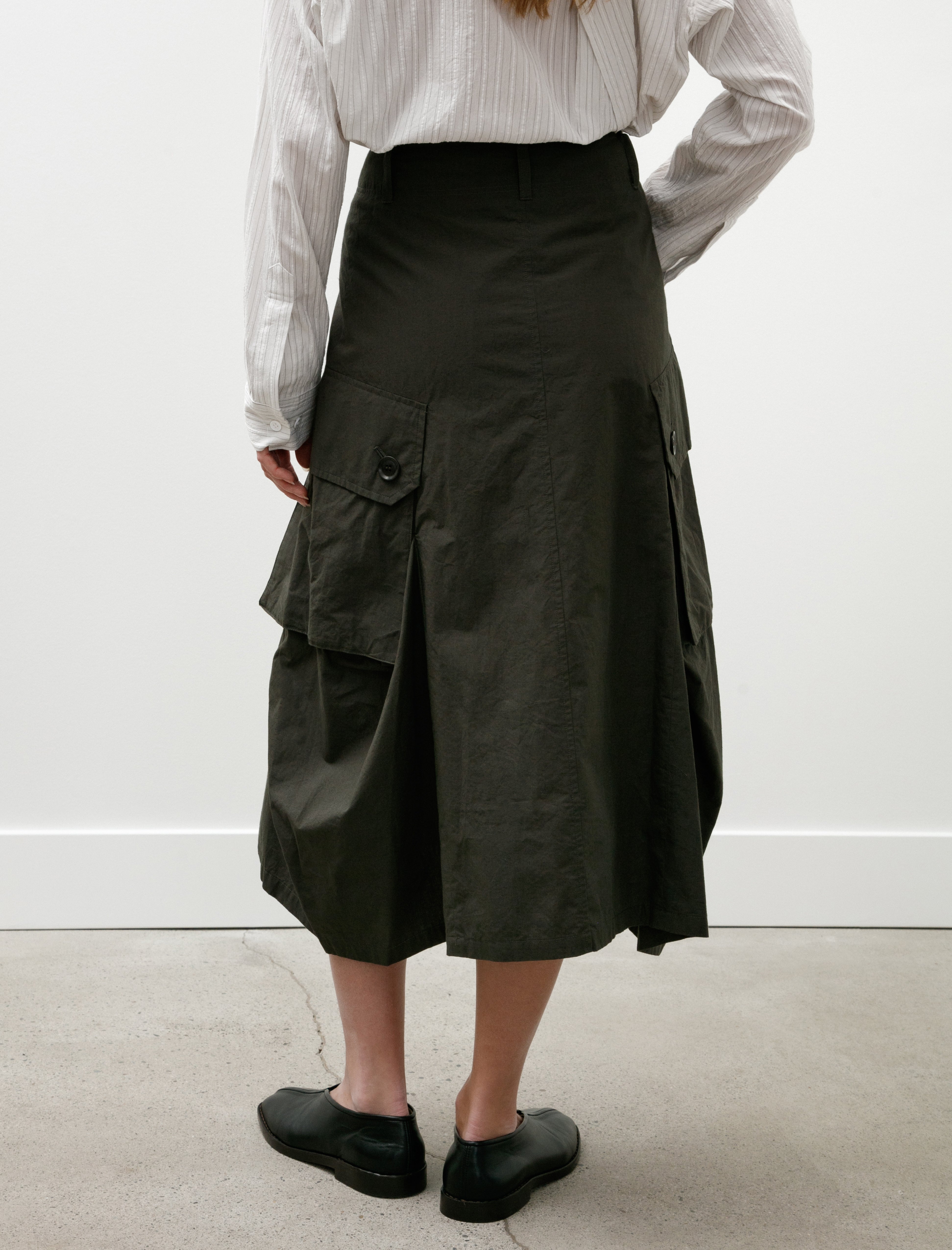 Y's by Yohji Yamamoto-Cargo Skirt Khaki