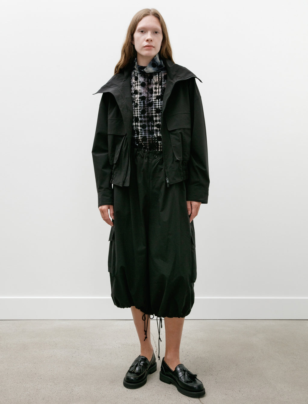 Y's フード付 マフラー ダークグレーYOHJI YAMAMOTO Y's by Yohji Yamamoto-Mountain Hoodie Black – Neighbour