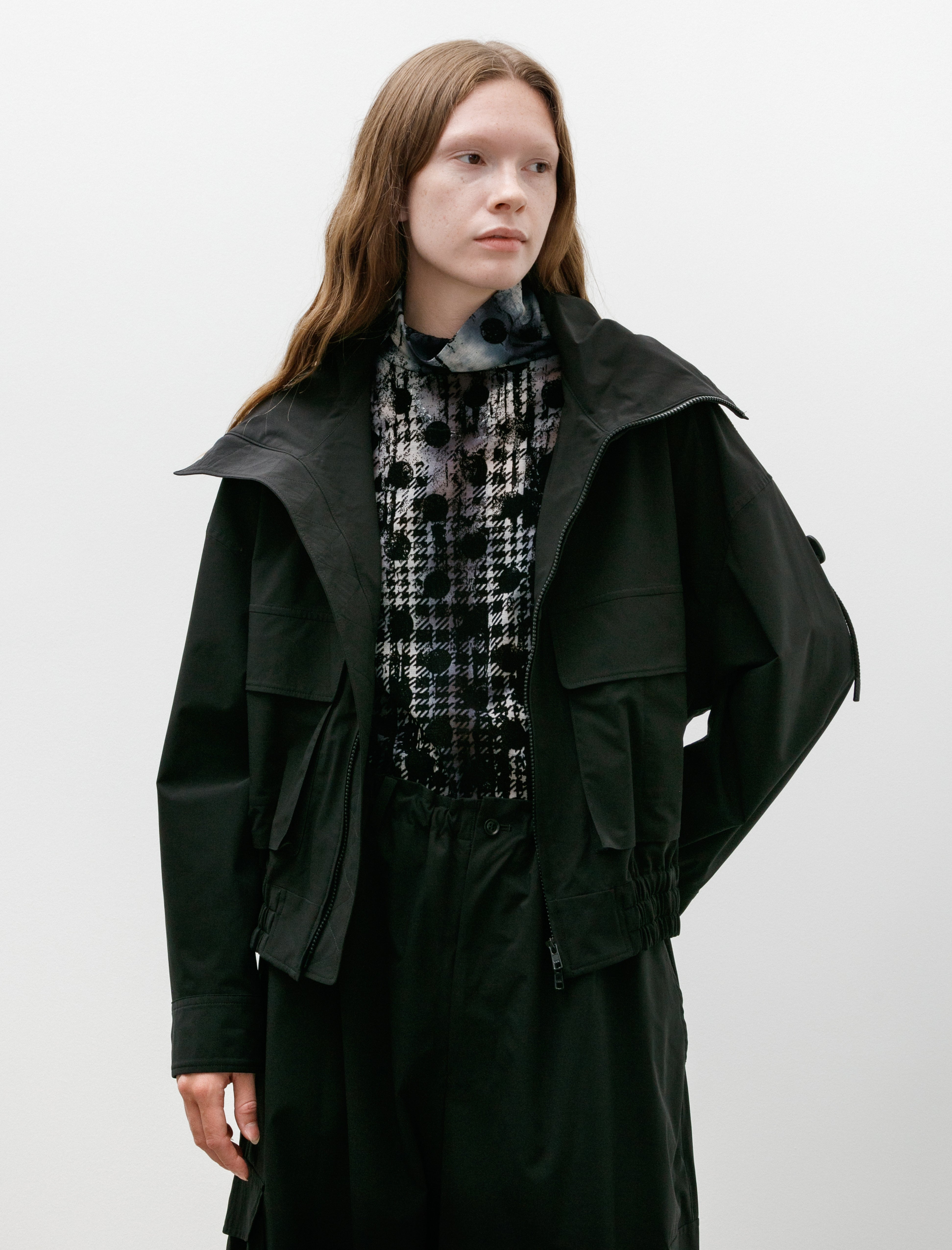 Y's by Yohji Yamamoto-Mountain Hoodie Black