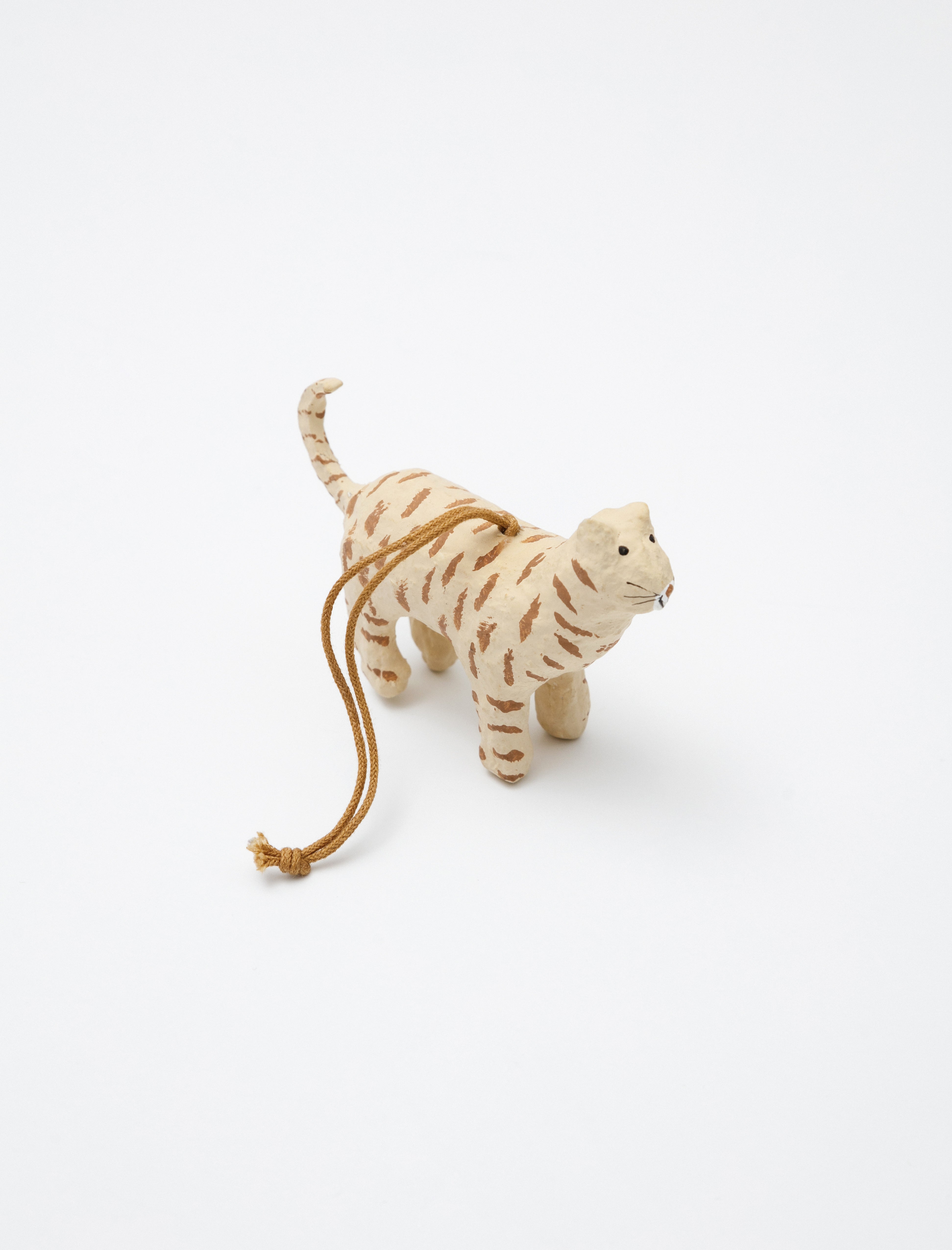 Fog Linen Papier Maché Ornament Cat