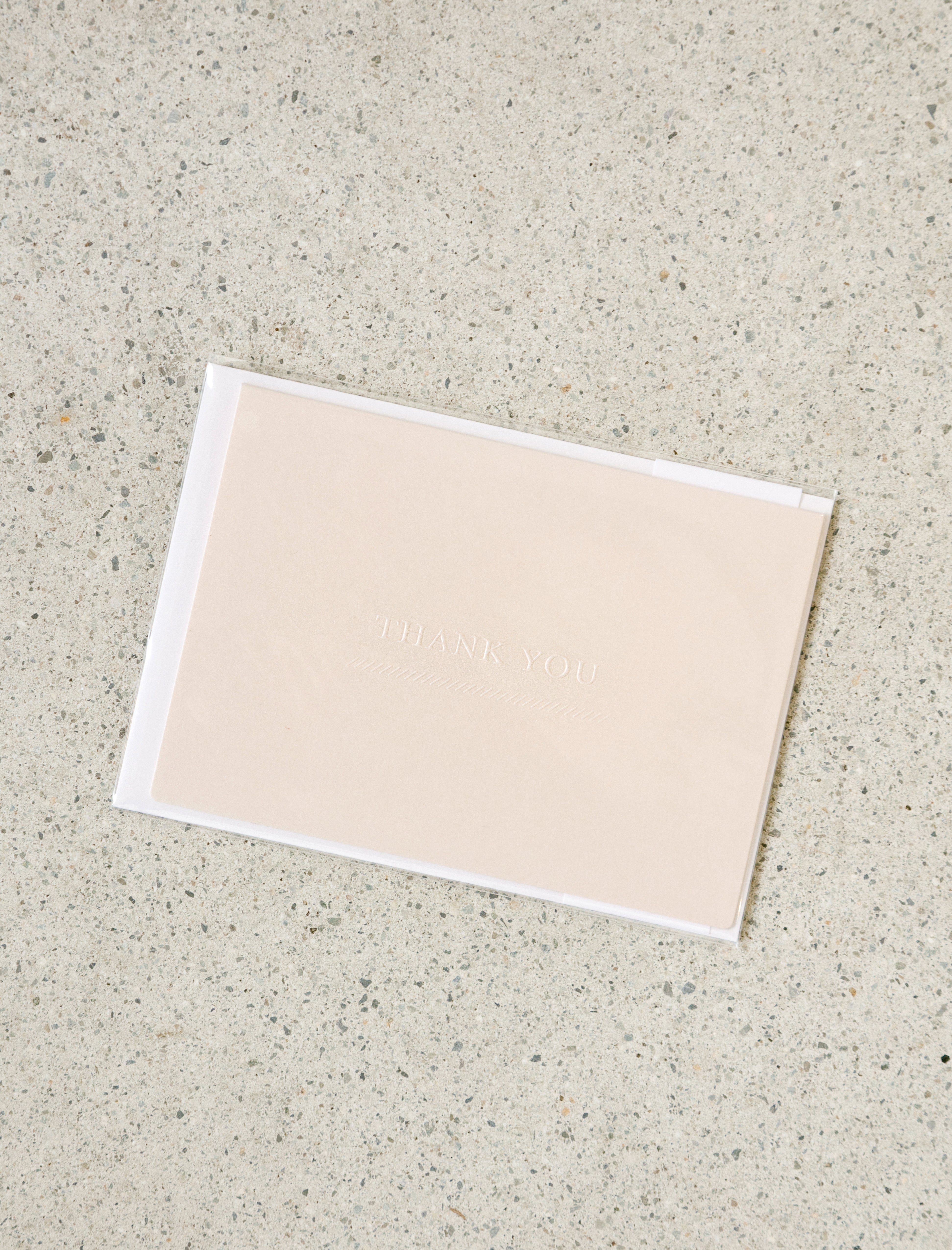 Takeo Dressco Thank You Card Coral Pink