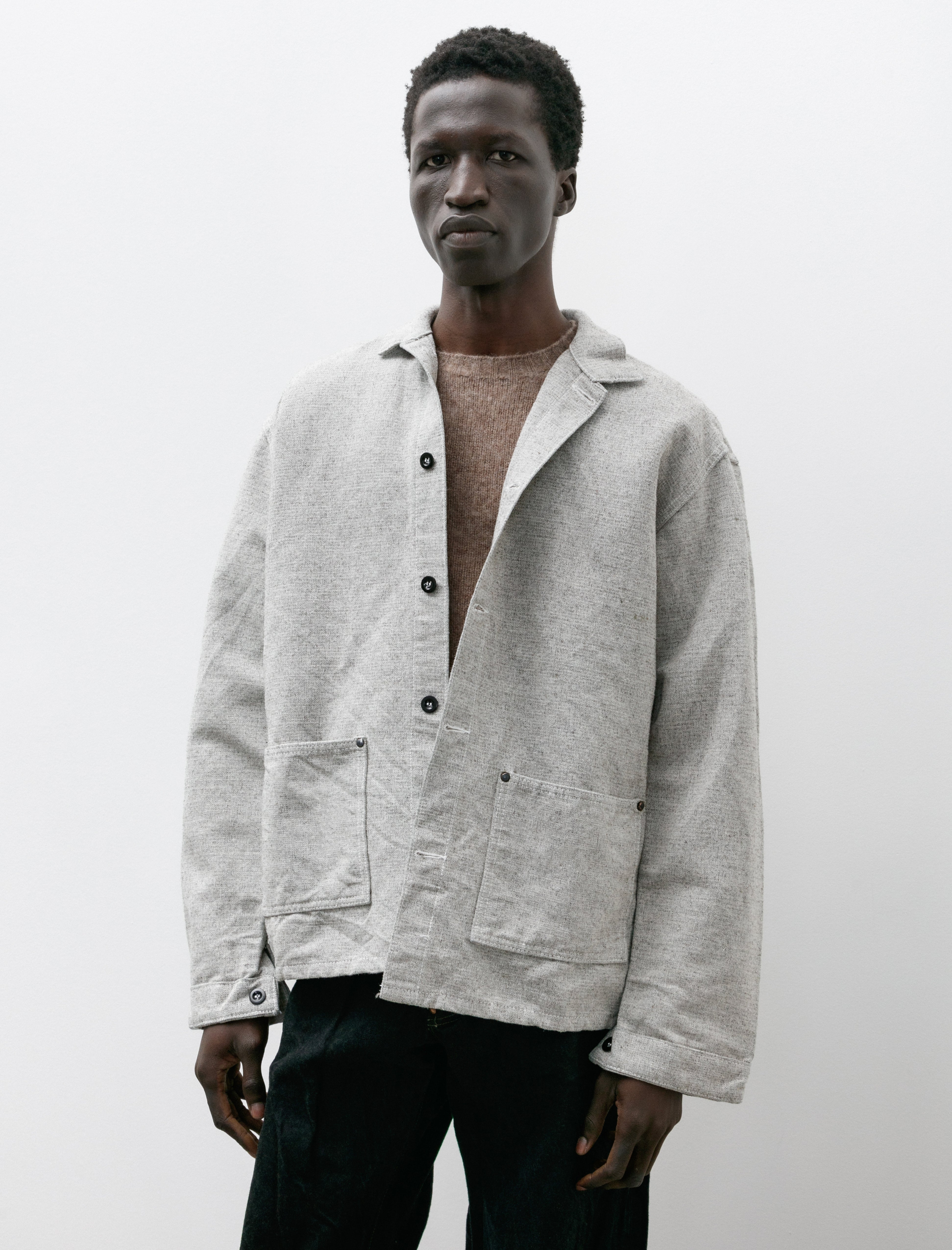 Tender 980 Dart Shoulder Jacket Herdwick Wool Cotton Grog Rinsed