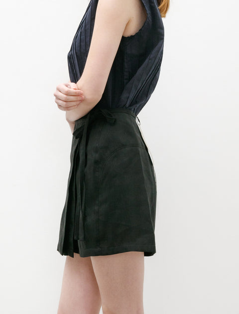 Wanze Mini Wrap Skirt Black