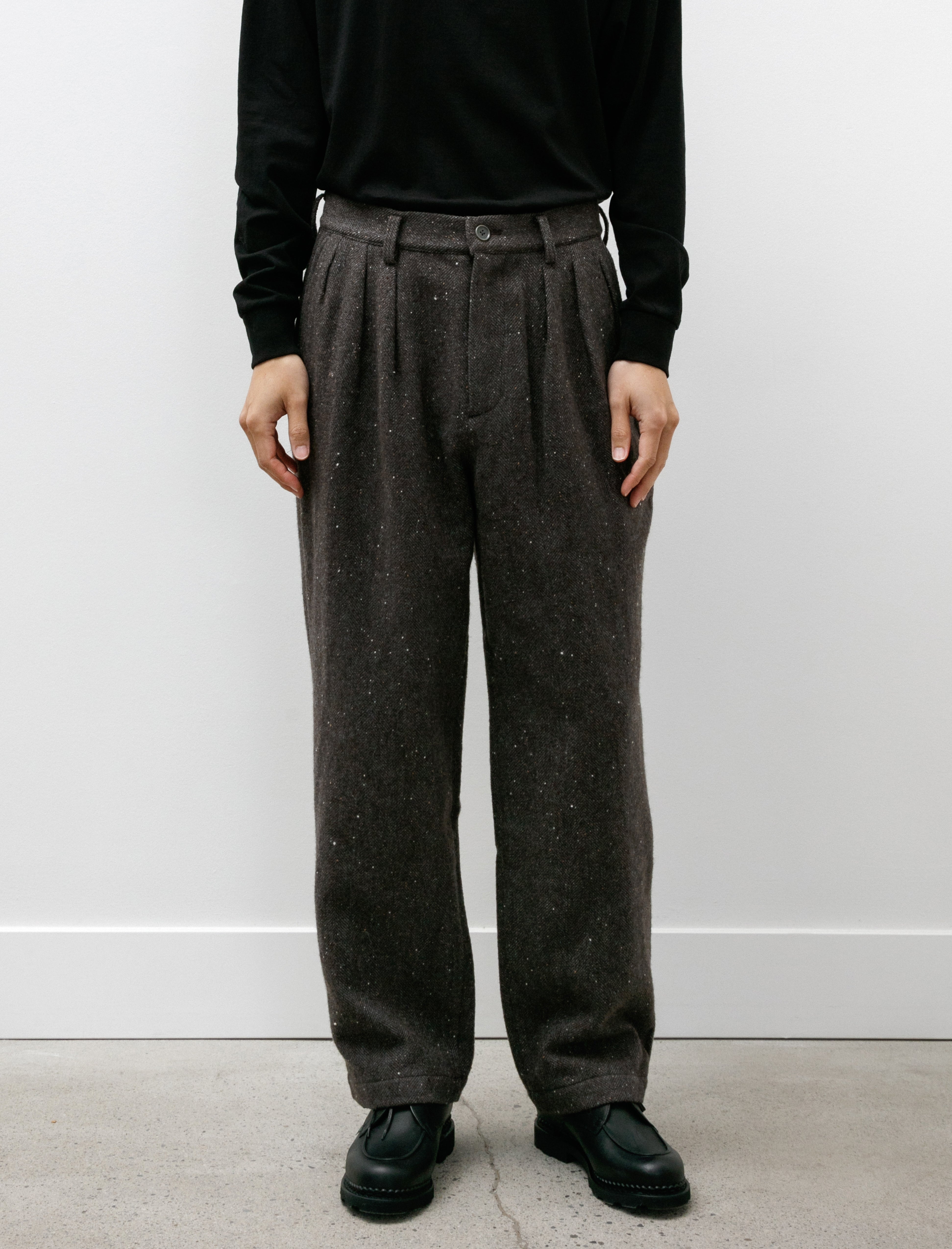 Polyploid Marine Pants B Grey Nep Wool