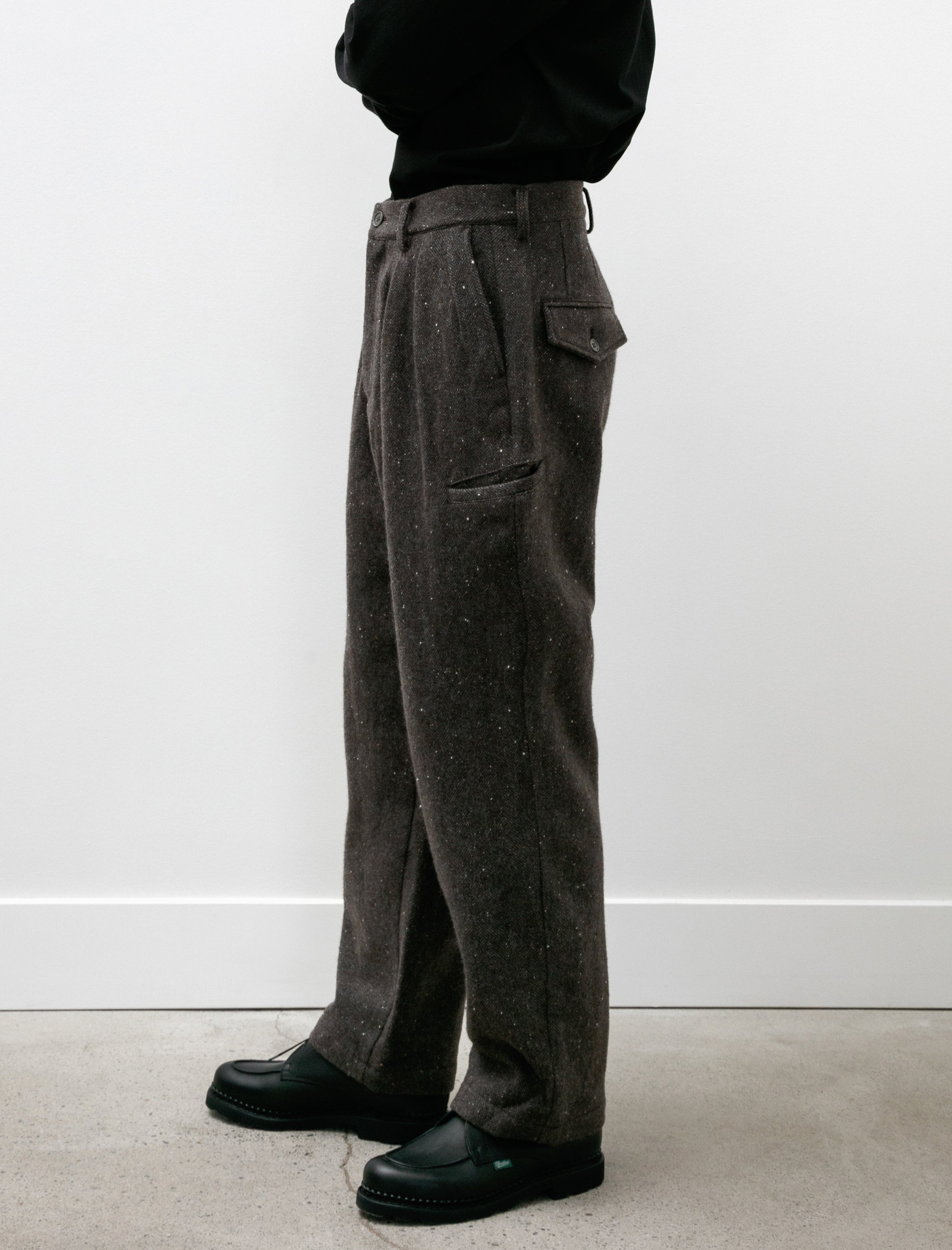 Polyploid Marine Pants B Grey Nep Wool