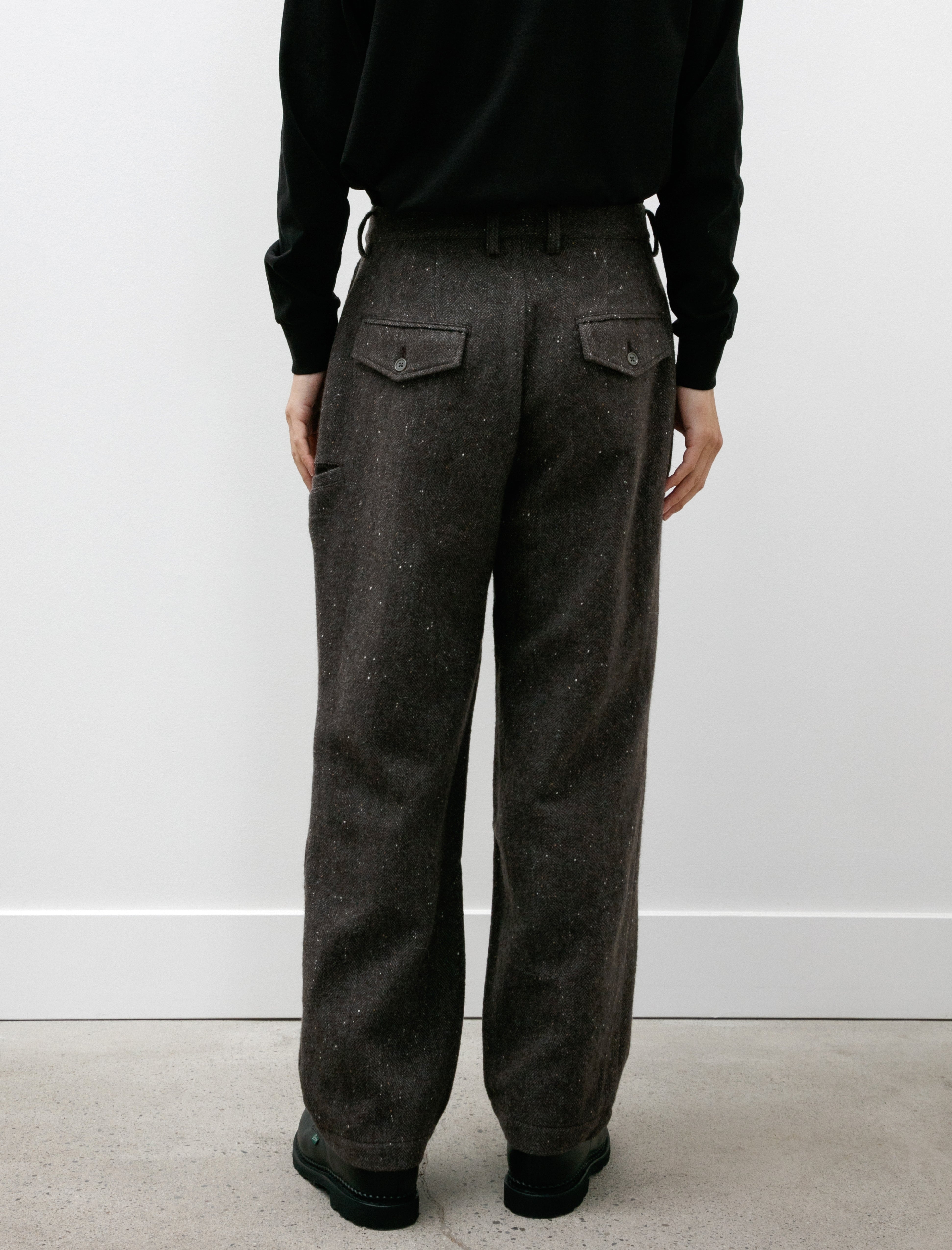 Polyploid Marine Pants B Grey Nep Wool