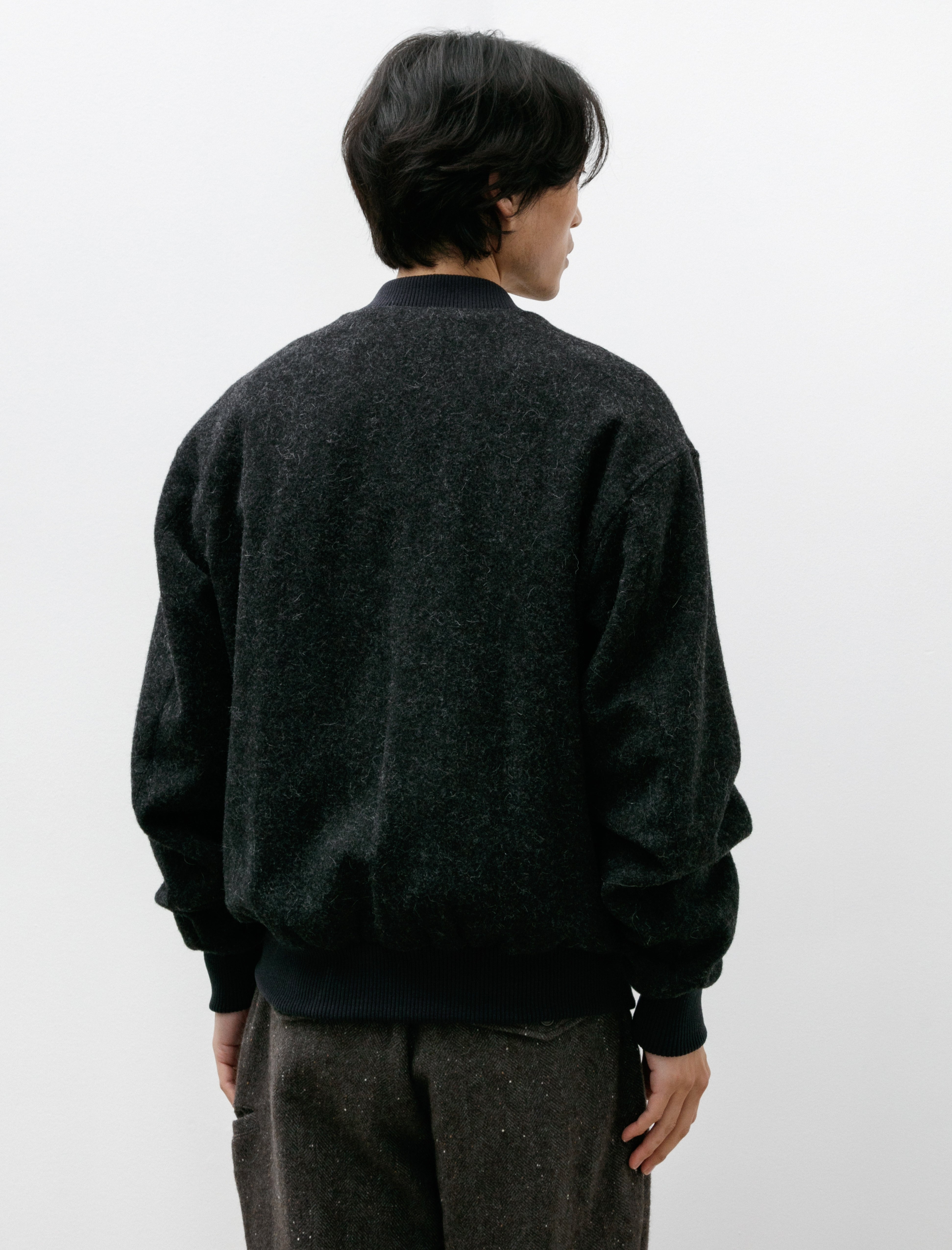 Polyploid Flight Jacket B Wool Alpaca Charcoal