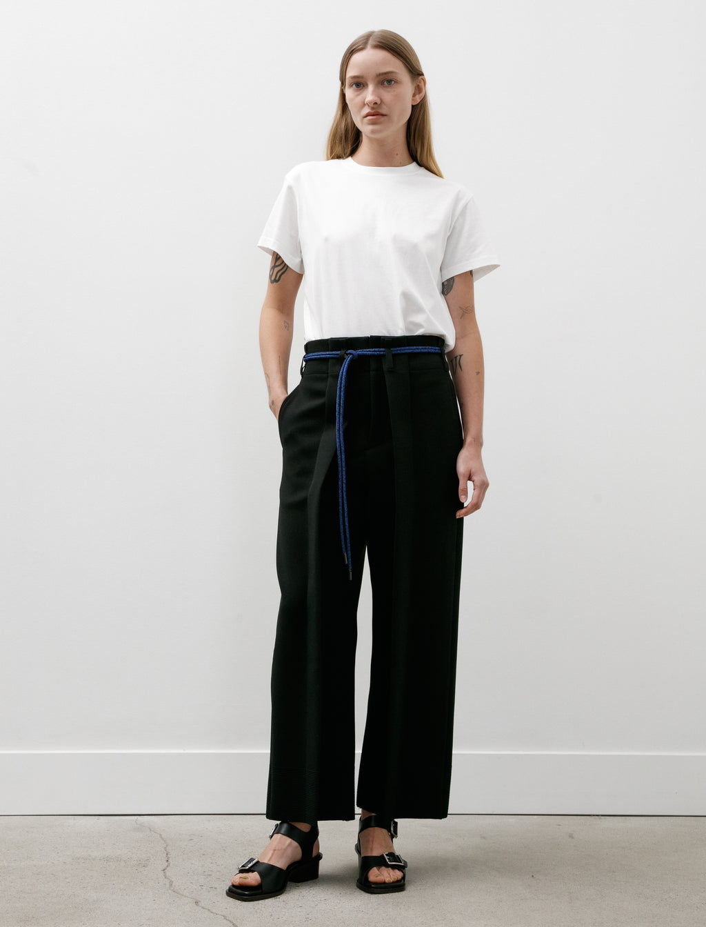CFCL Milan Crease Wide Straight Pants Black – Neighbour
