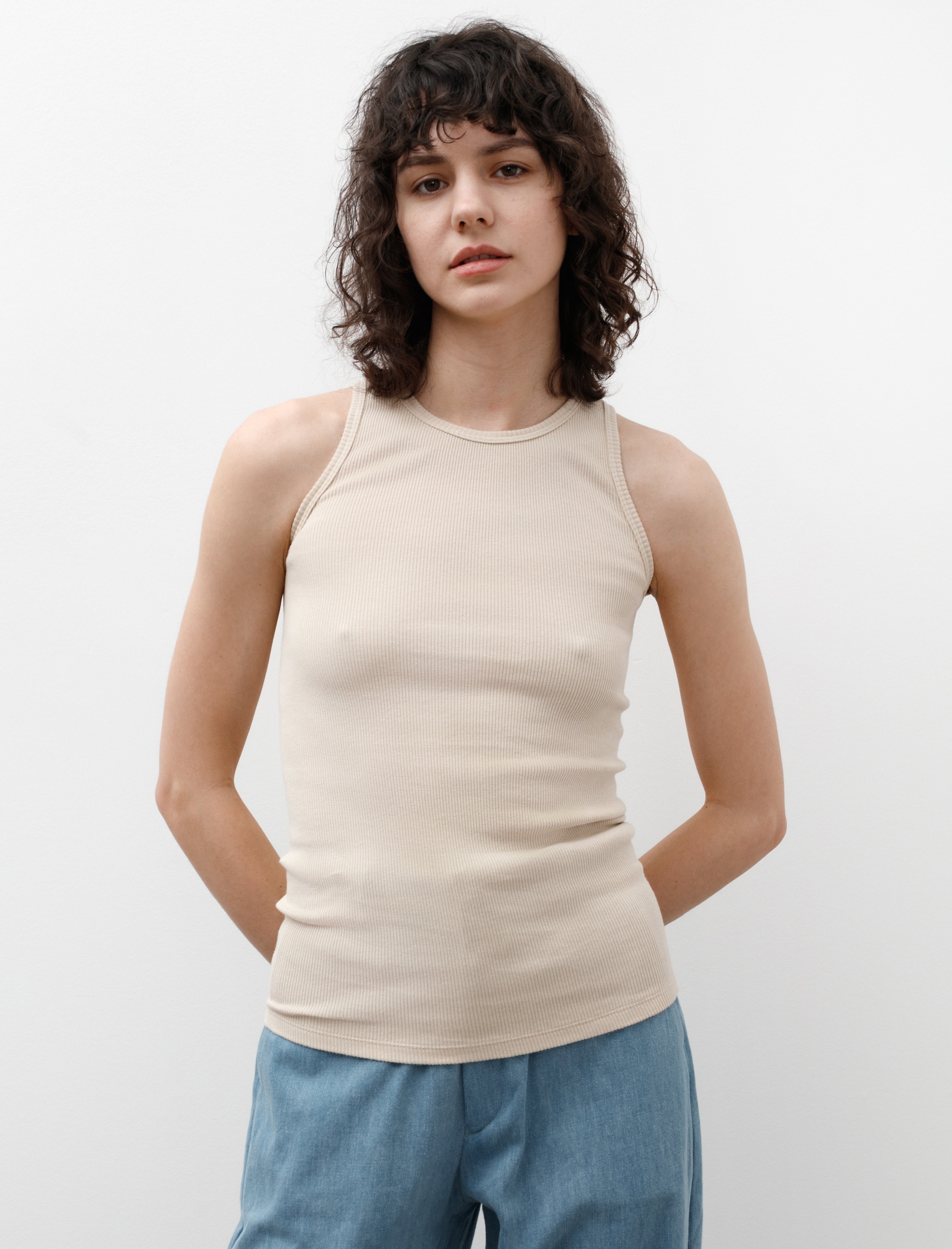 Hache Canotta Tank Top Beige